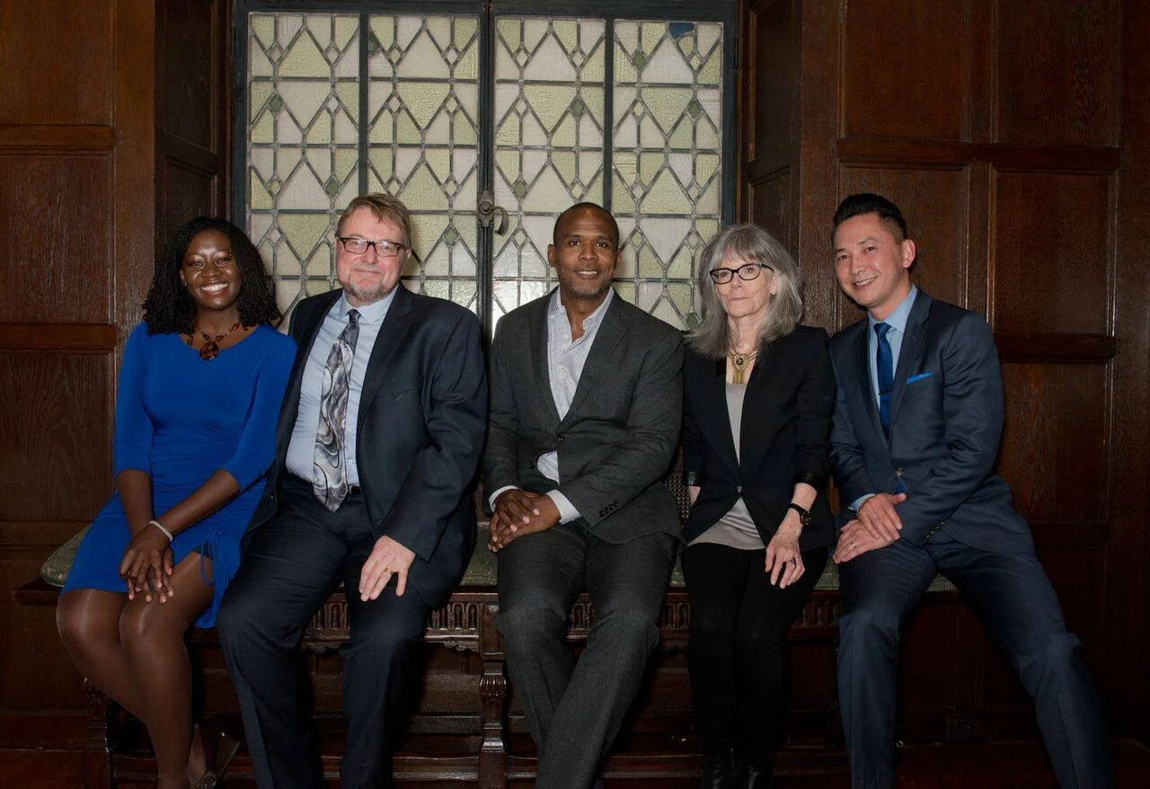 Julie Iromuanya, Luis Alberto Urrea, James Hannaham, Elizabeth Tallent, Viet Thanh Nguyen, PEN/Faulkner Award, Folger Shakespeare Library, Washington, D.C., 2016.