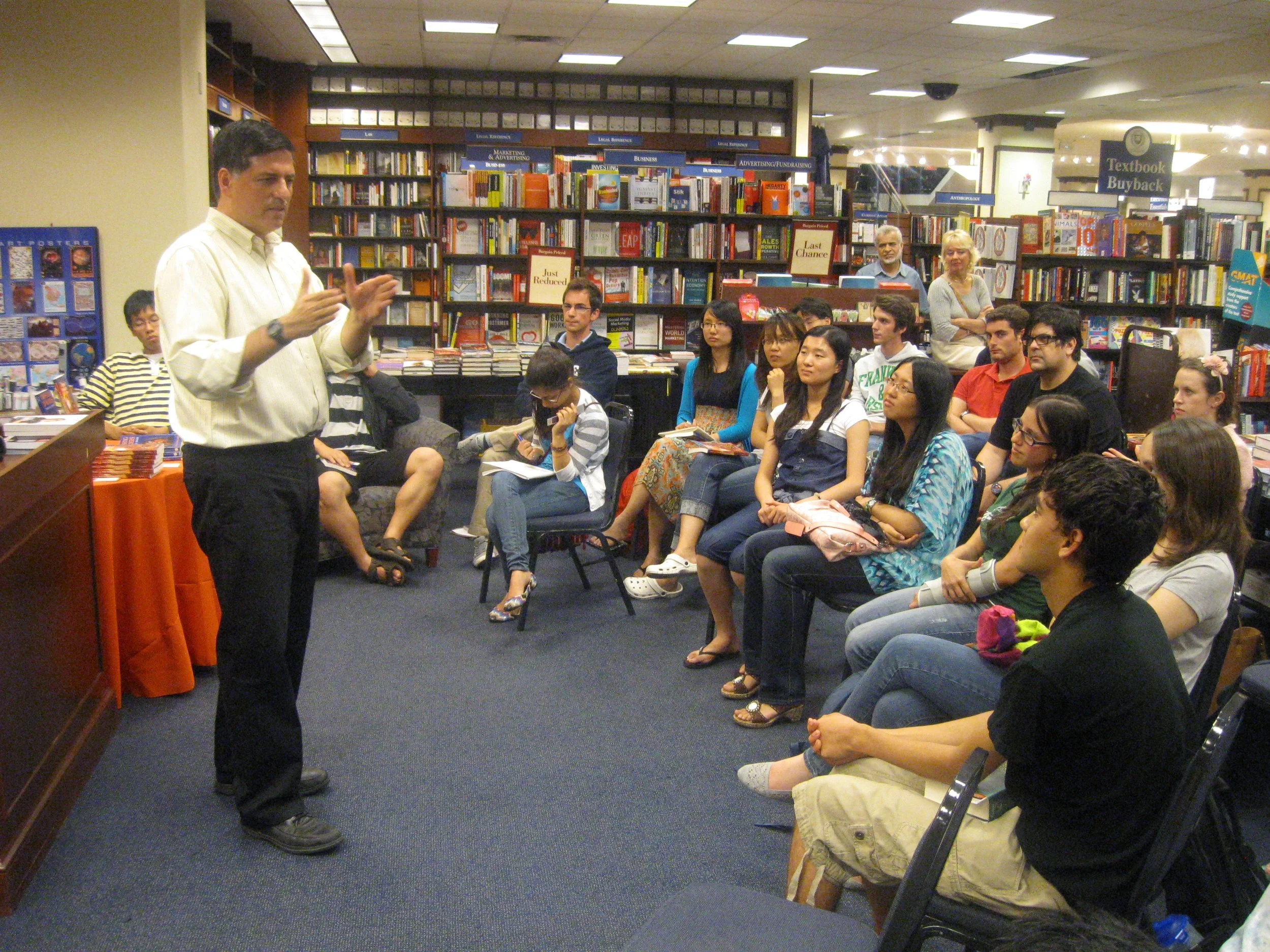 Sergio Troncoso at The Yale Bookstore, New Haven, CT, 2012.