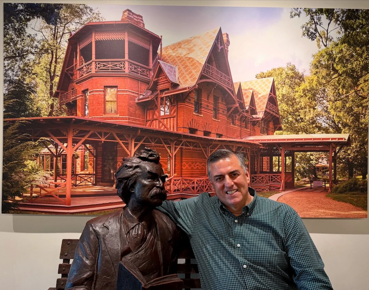 Sergio Troncoso teaching a writing workshop at Mark Twain House and Museum in Hartford, CT, July 1, 2025.