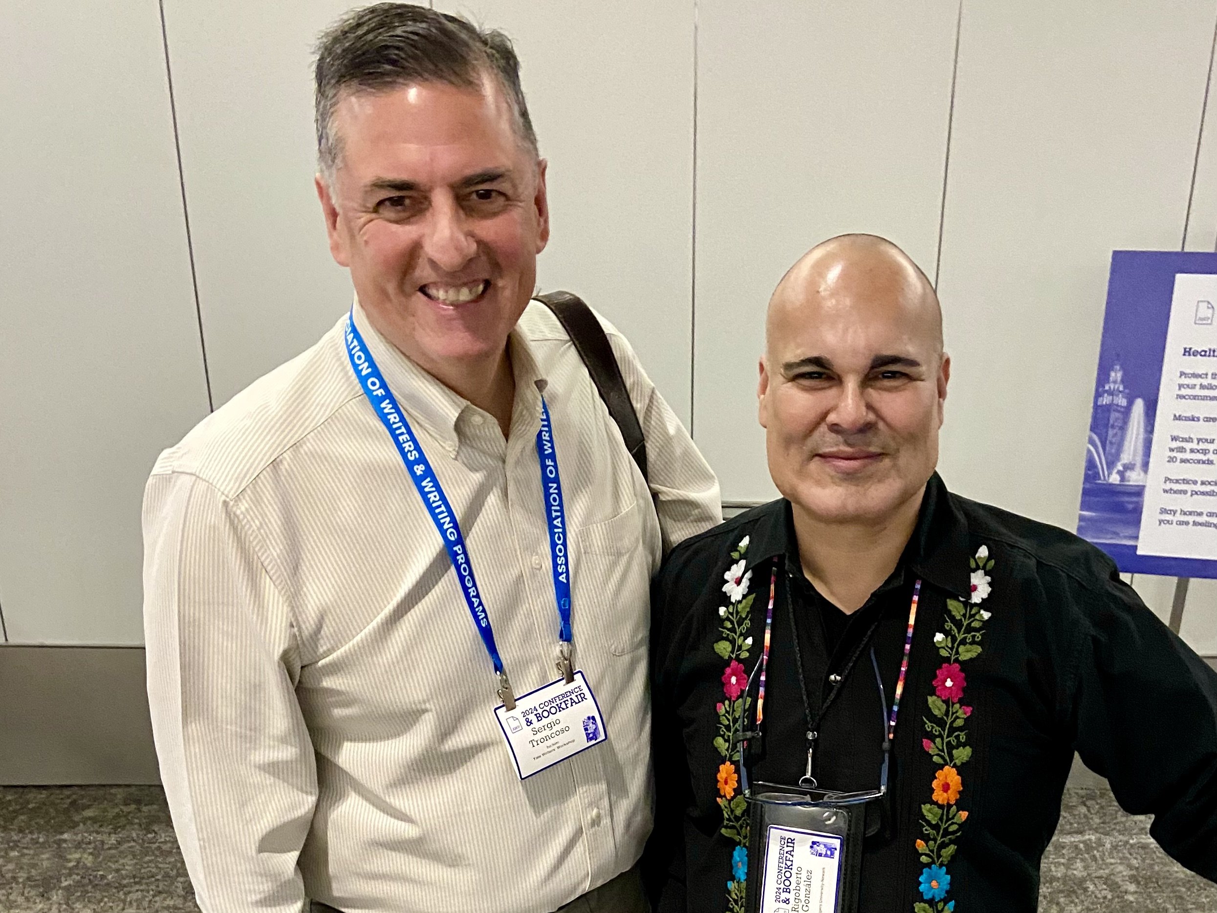 Sergio Troncoso with Rigoberto Gonzalez at AWP, 2024.