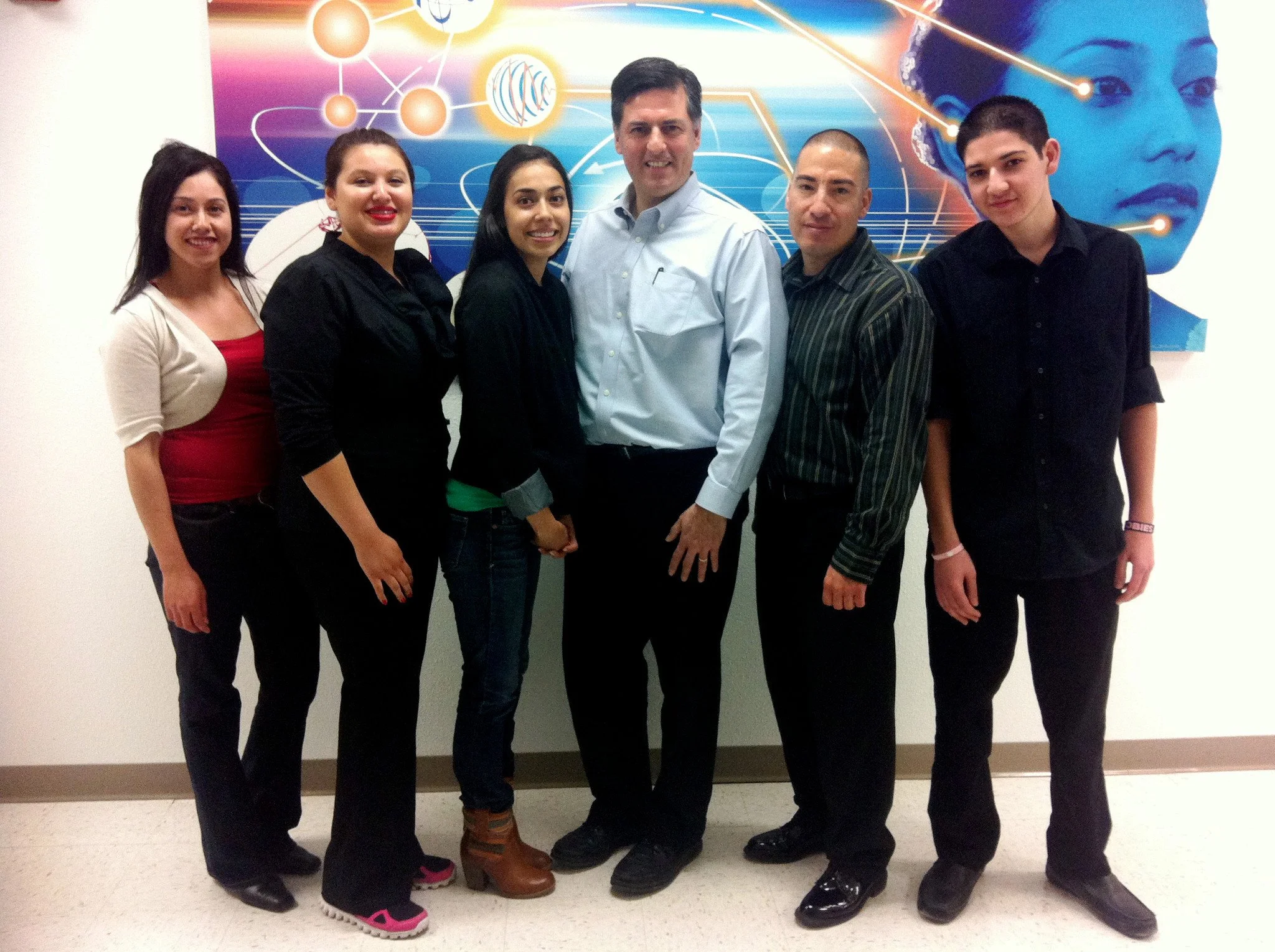 Sergio Troncoso with students from Puente program at El Paso Community College, TV-program: Chicana Chicano Voices, 2013.