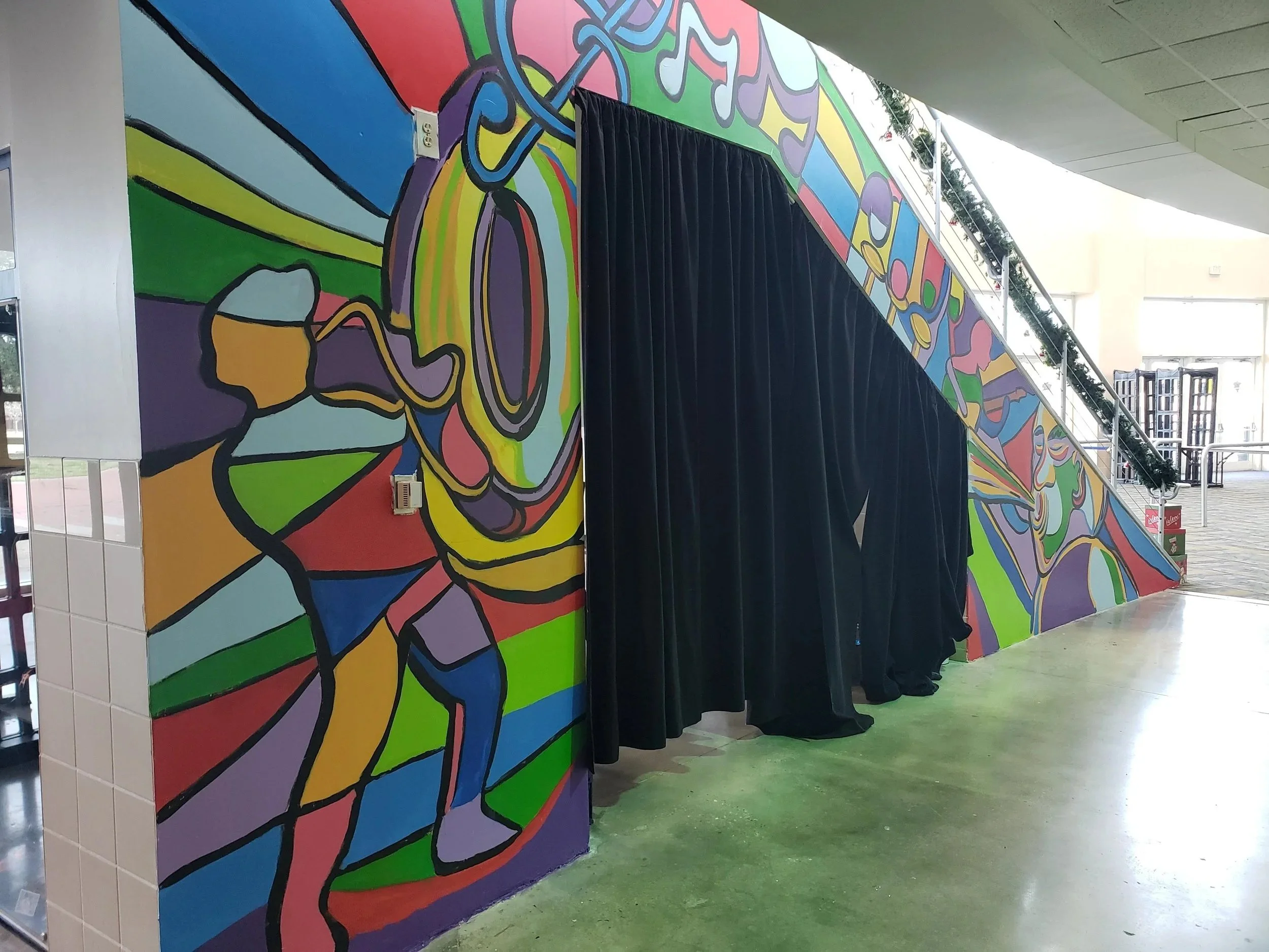 Custom mural civic center Golumbus ga artist Jeremy McCrary