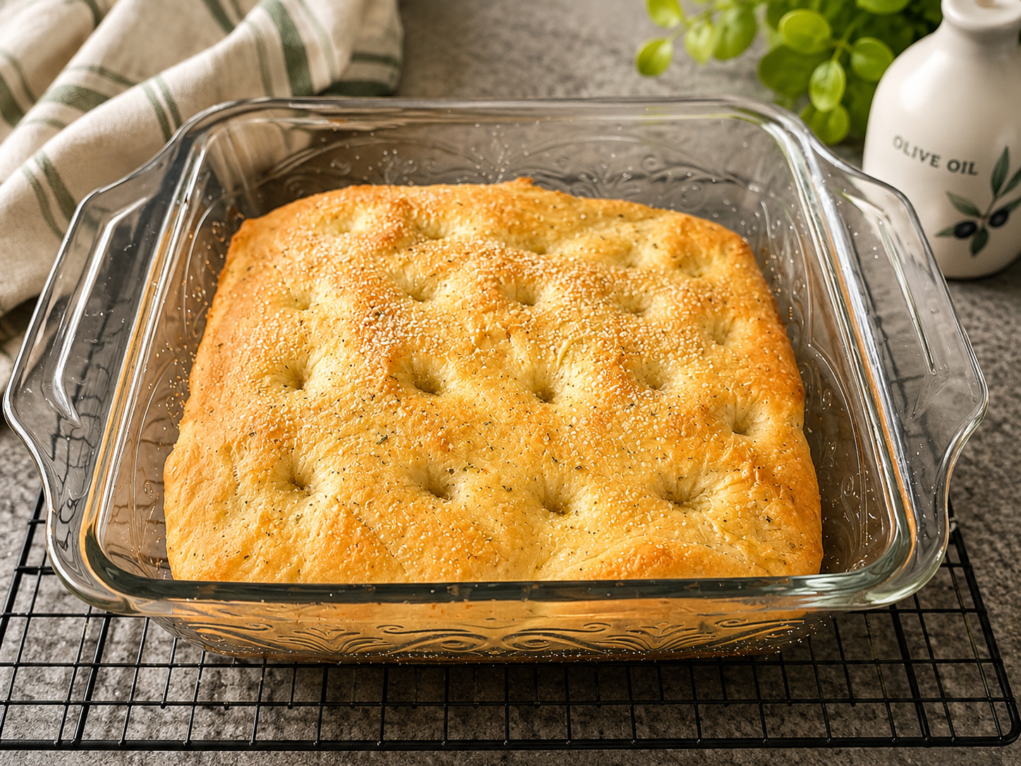 Rosemary Garlic Focaccia Bread (Whole Loaf)