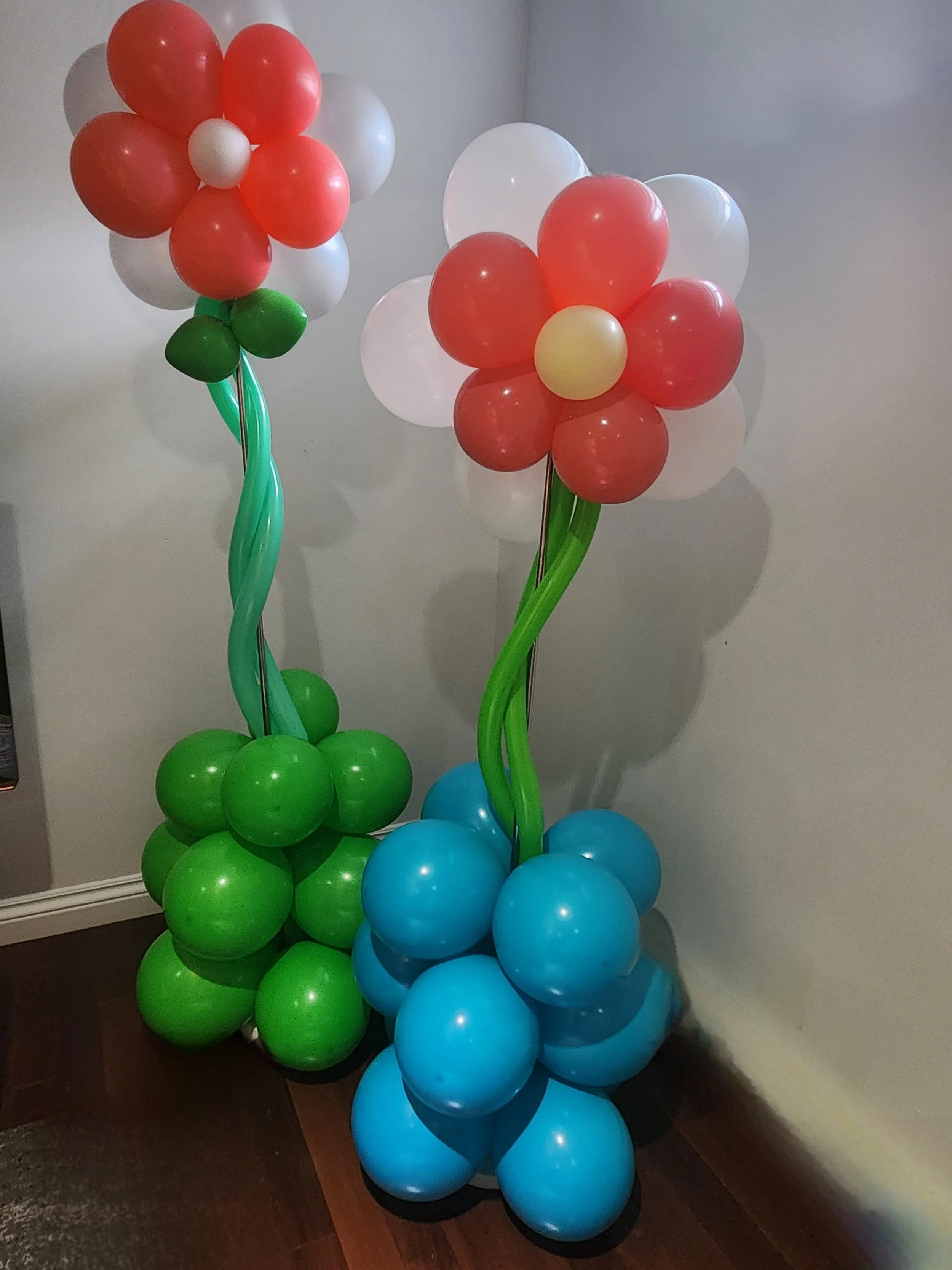 Ballons fleur sur pied