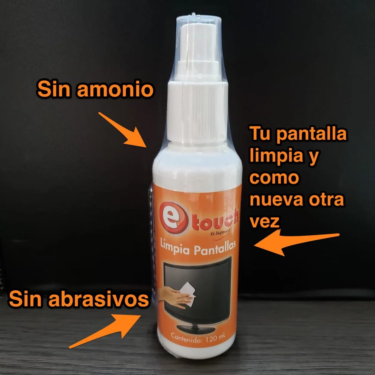 SPRAY LIMPIA PANTALLAS 120ML ETOUCH®