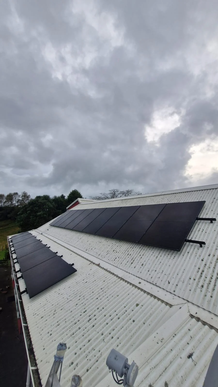 High-performance solar panels installed on a residential metal roof in the Bay of Plenty.