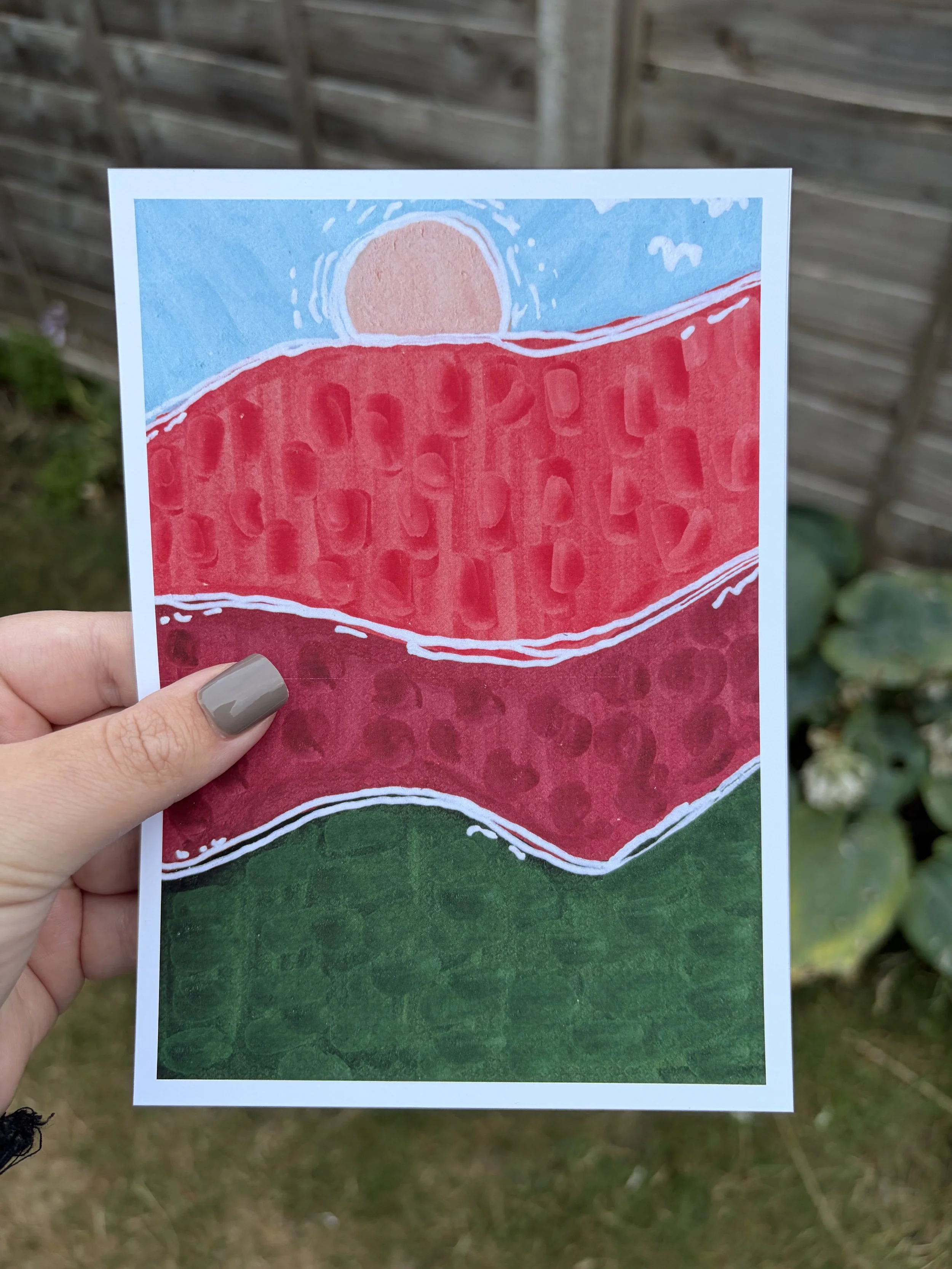 Hills and Valleys I 5×7 Art Print