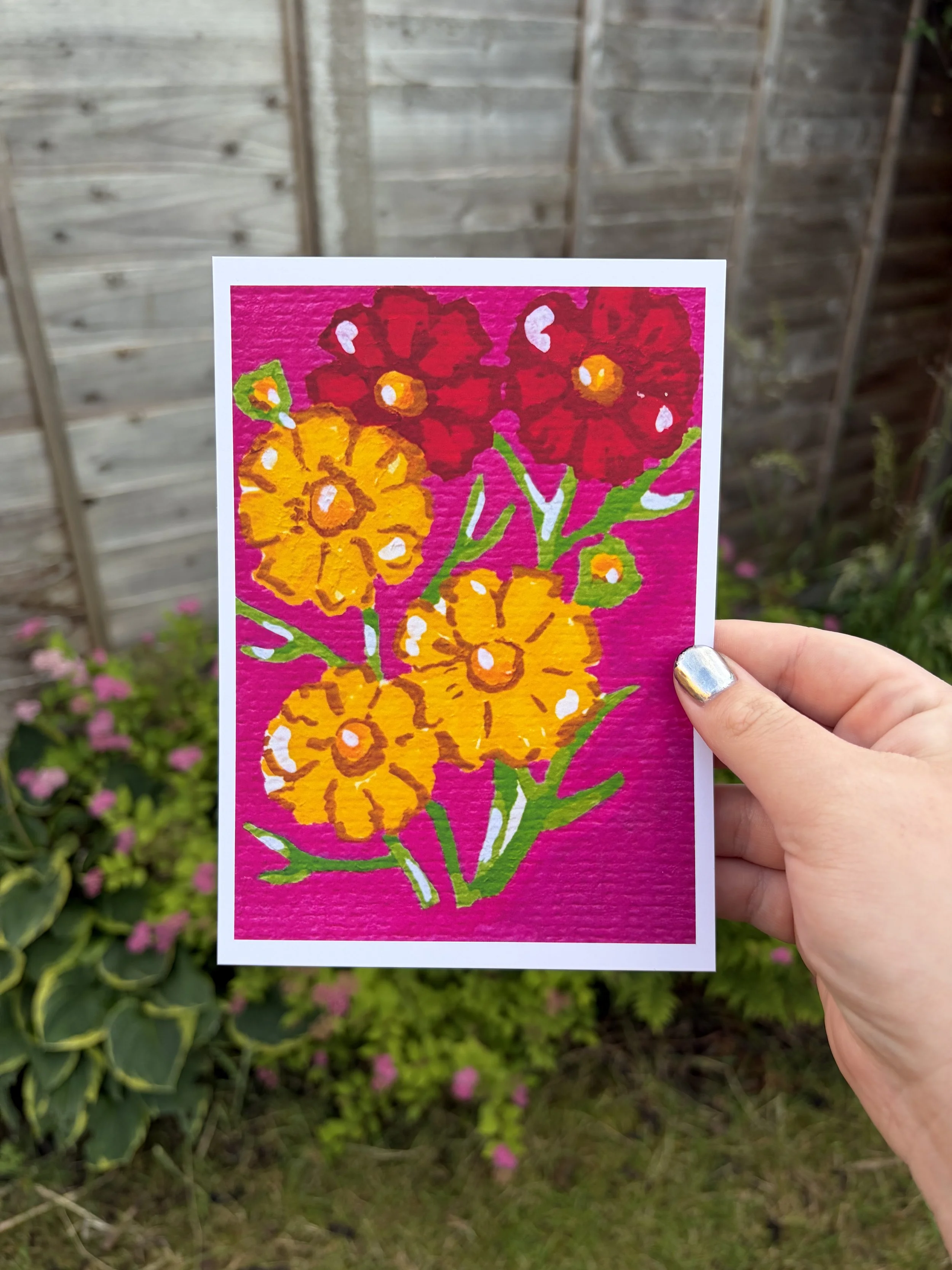 Cosmos — colourful floral art print