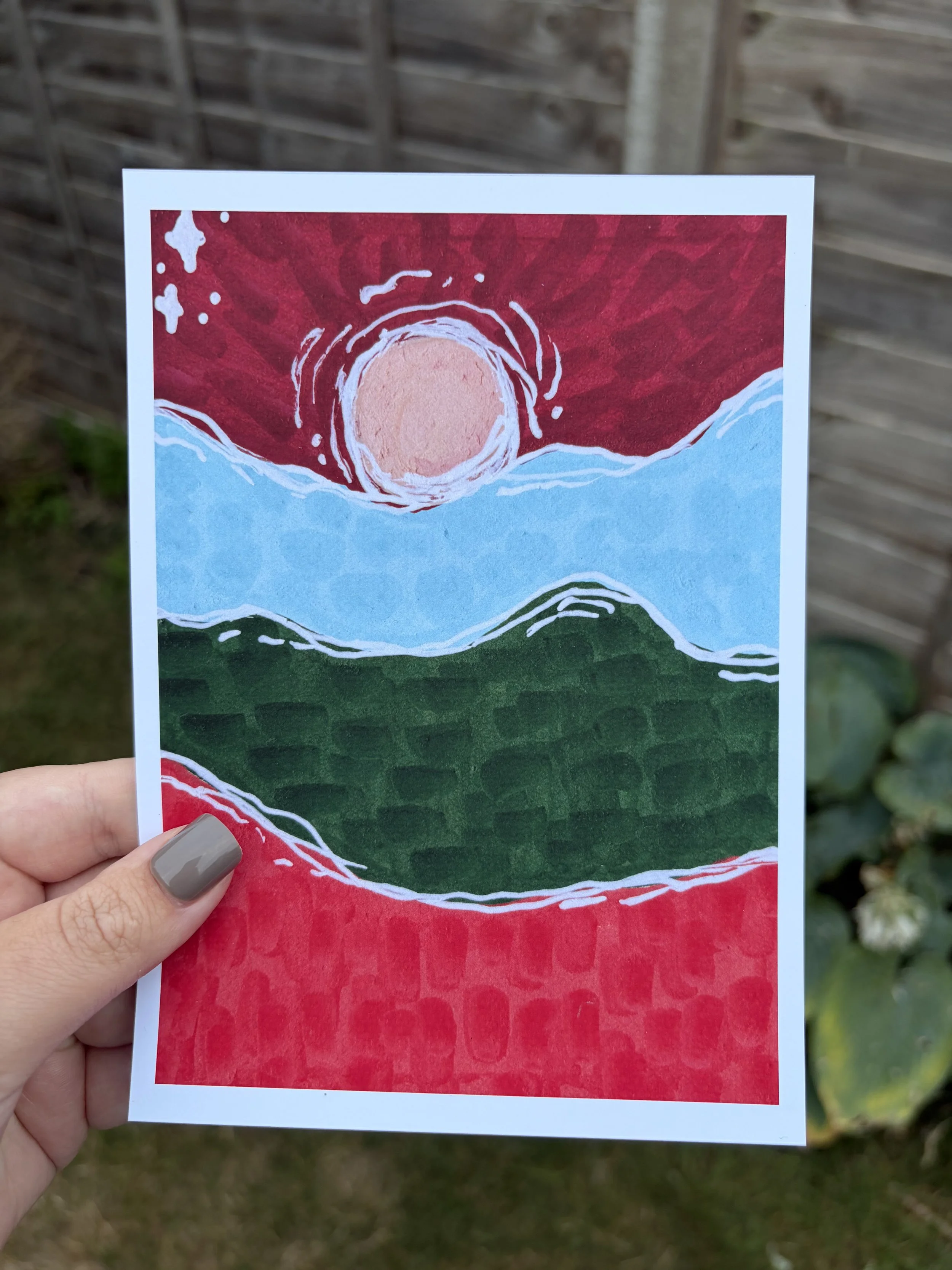 Hills and Valleys IV 5×7 Art Print