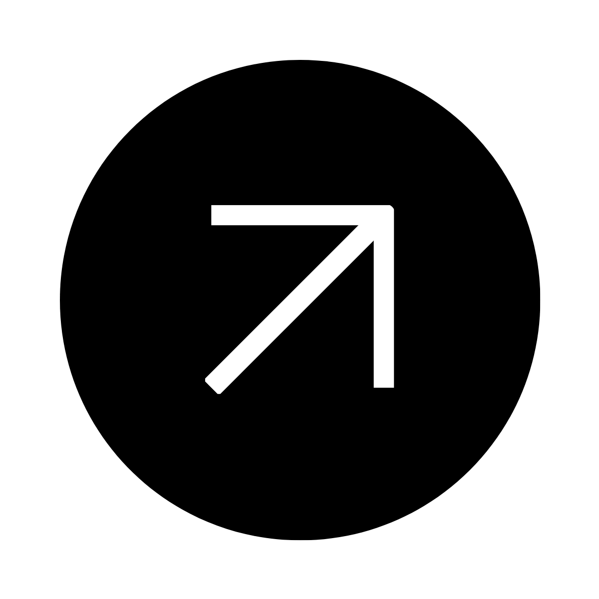 A circle with a white upward arrow symbol in the center.