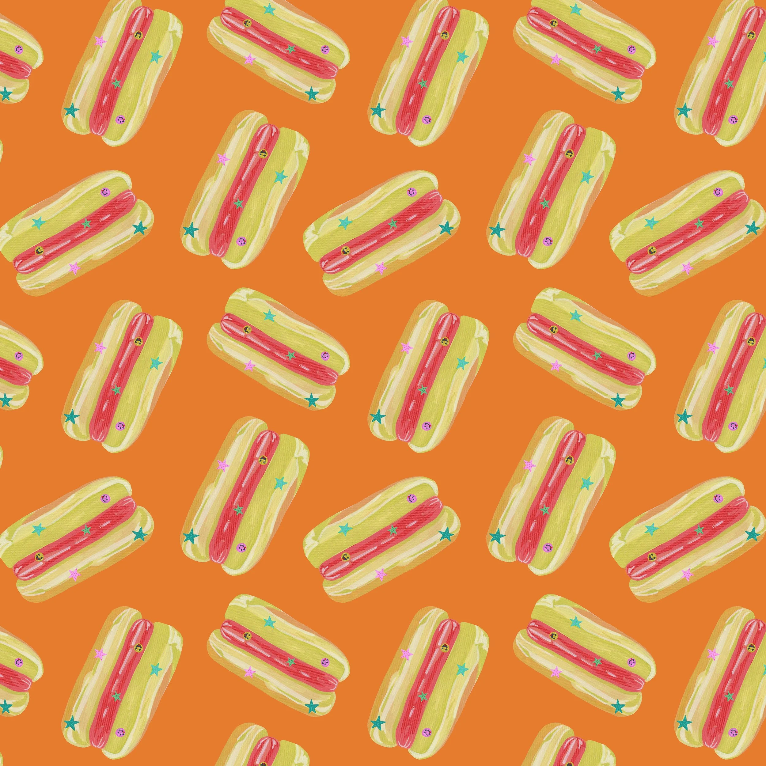 Hotdog with Stickers