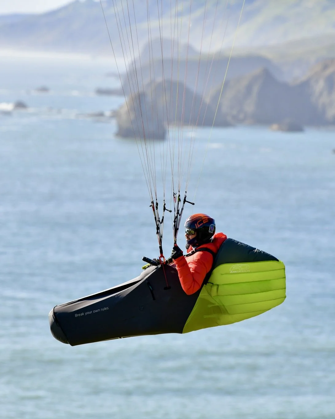 Anthony paragliding at Goat Rock in Jenner, CA