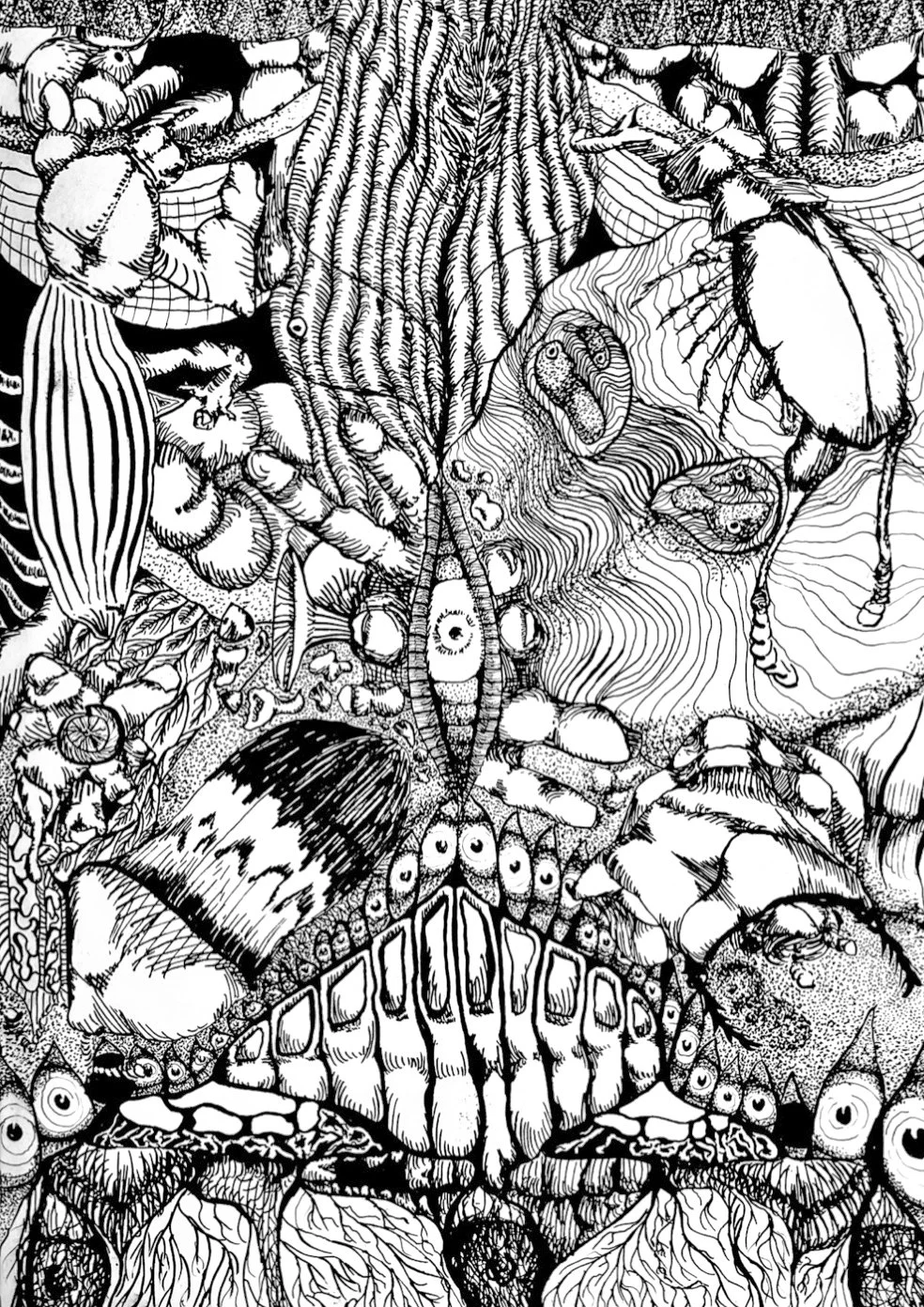 Playing gOD (2025) Soft-tipped pigment marker on paper