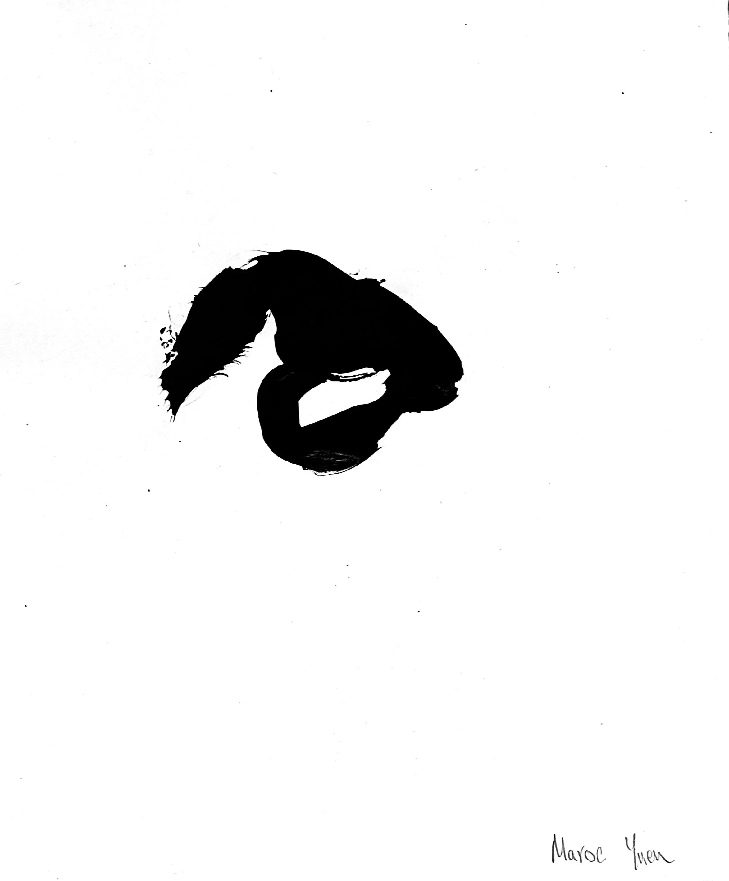 Compositional Balancing Experimentation GSJ23M (2024) Ink on paper