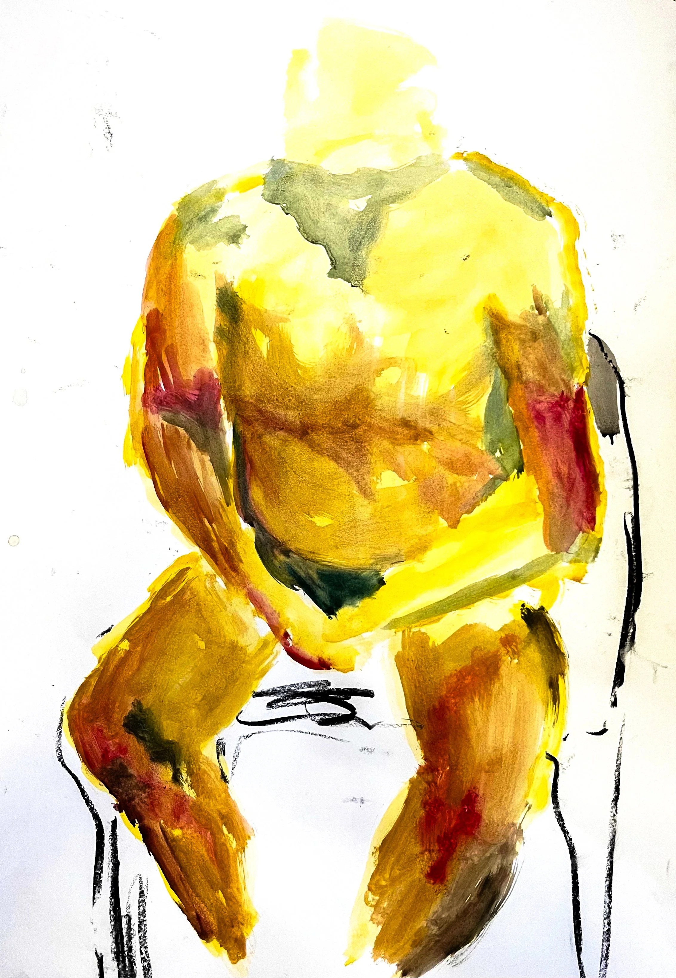 Untitled (2022) Watercolour and charcoal on paper 