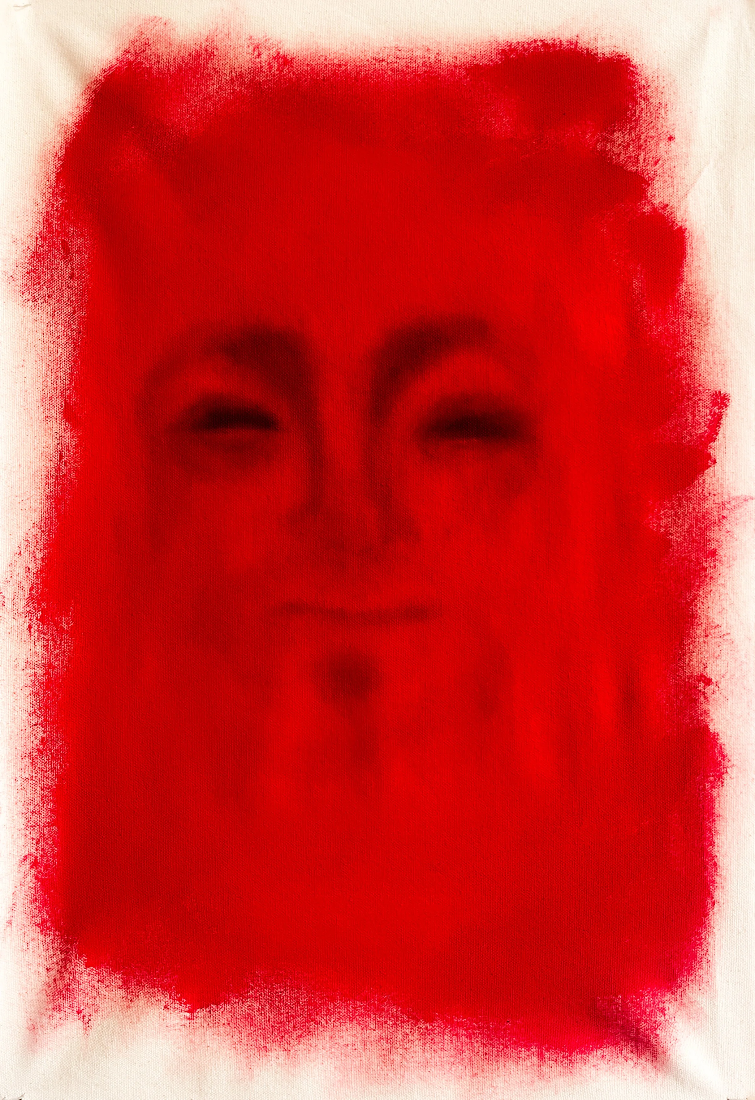 Blood Drowning at Throat No.2 (2024) Oil and acrylic on canvas