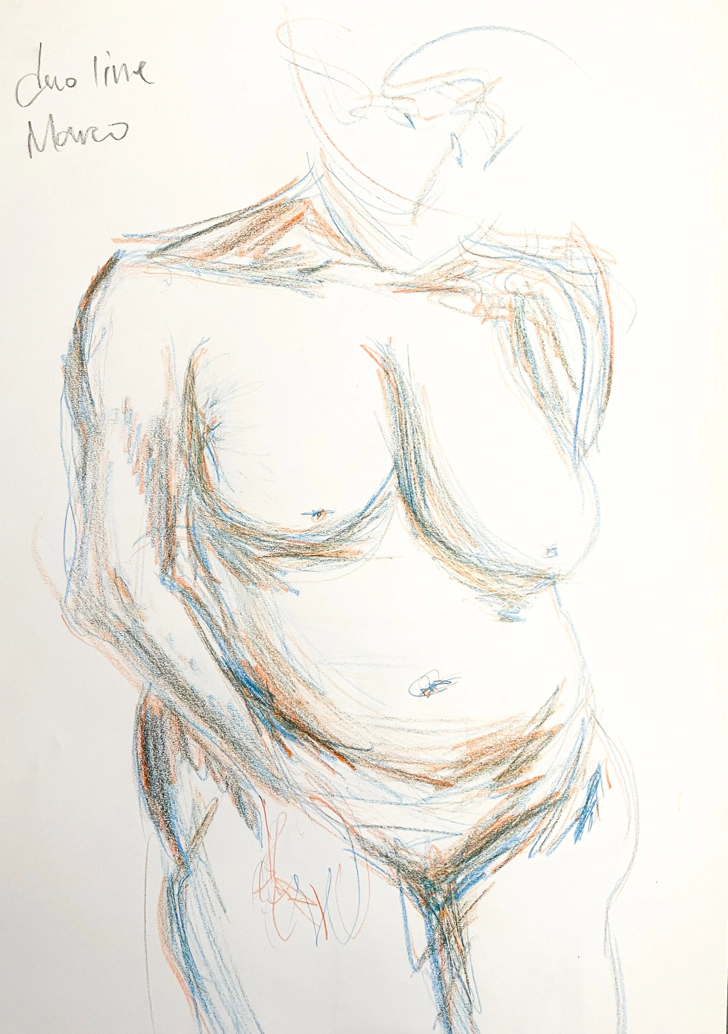 Duo Line (2022) Pencil on paper