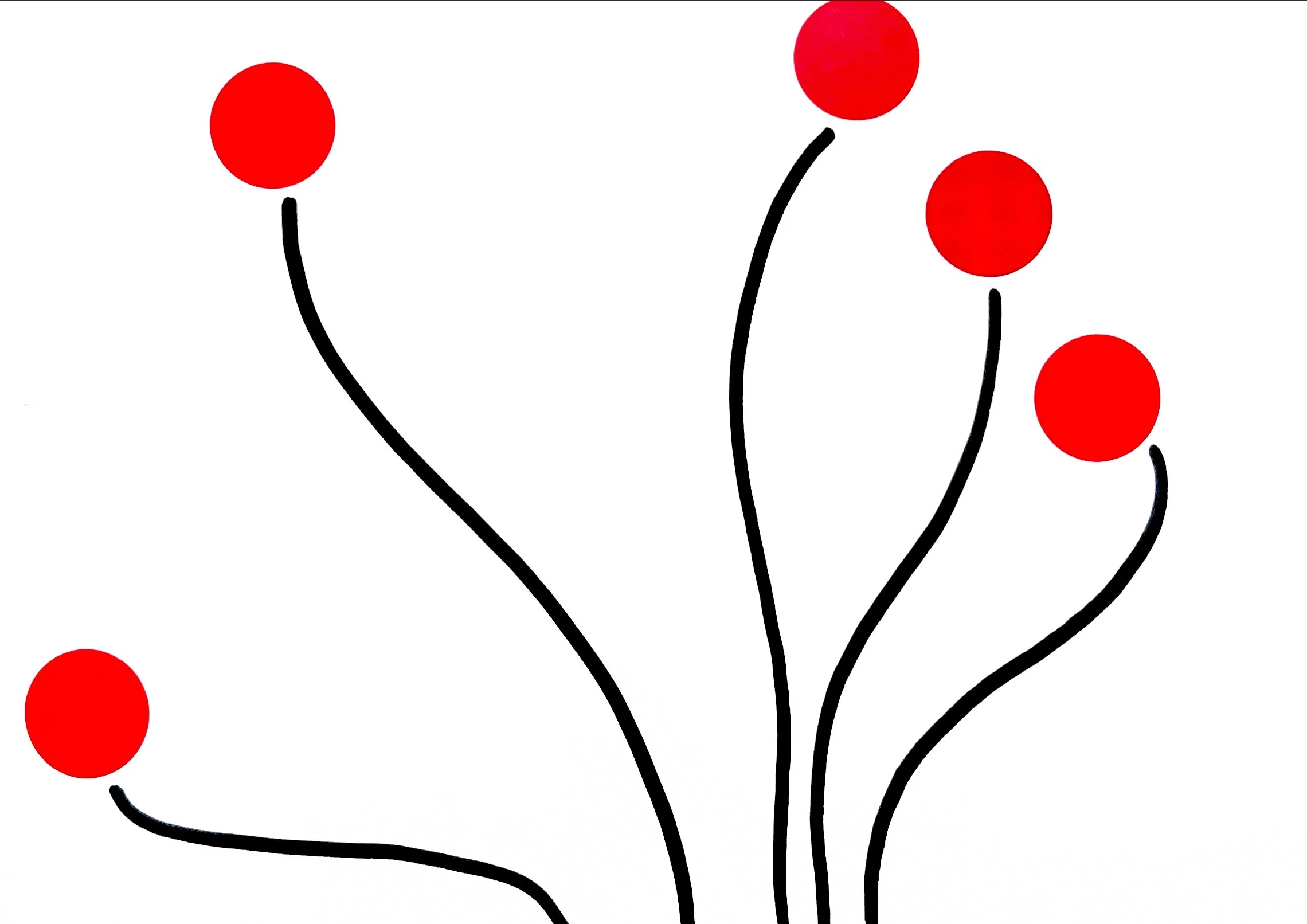 Poppy I (2025) Pigment marker and sticker on paper