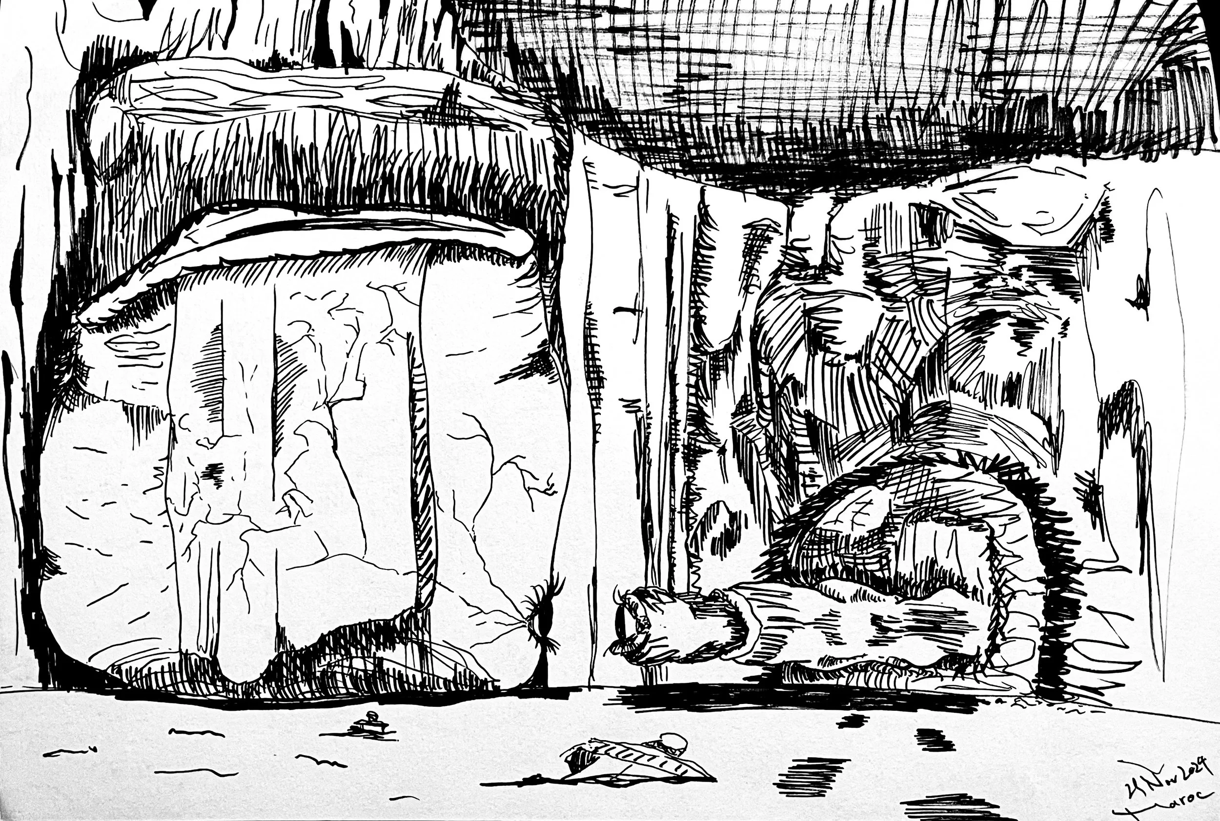 Just Try to Be More (2024) Soft-tipped pigment marker on paper