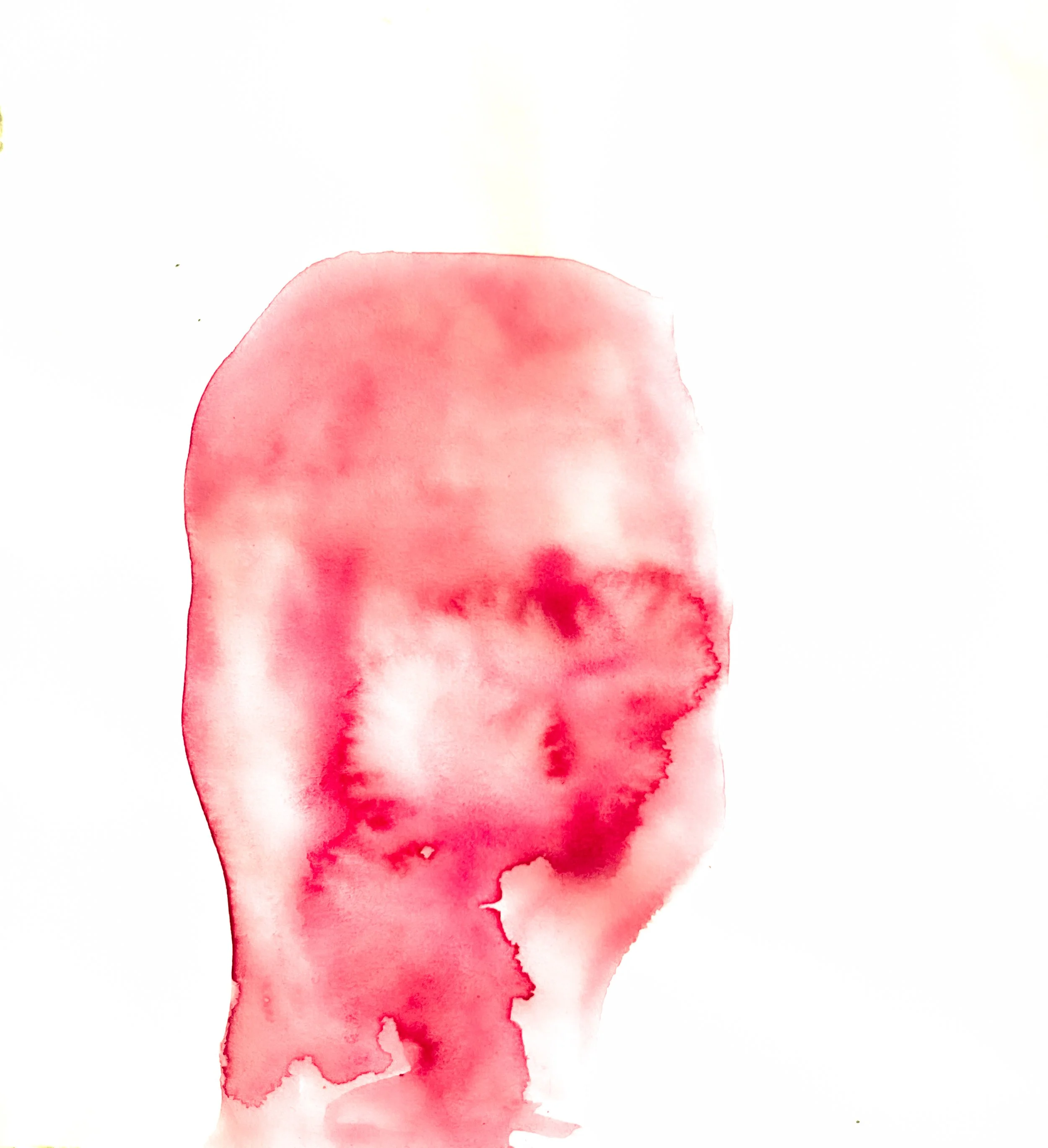 Blood Drowning at Throat No.7 (2024) Watercolour on paper