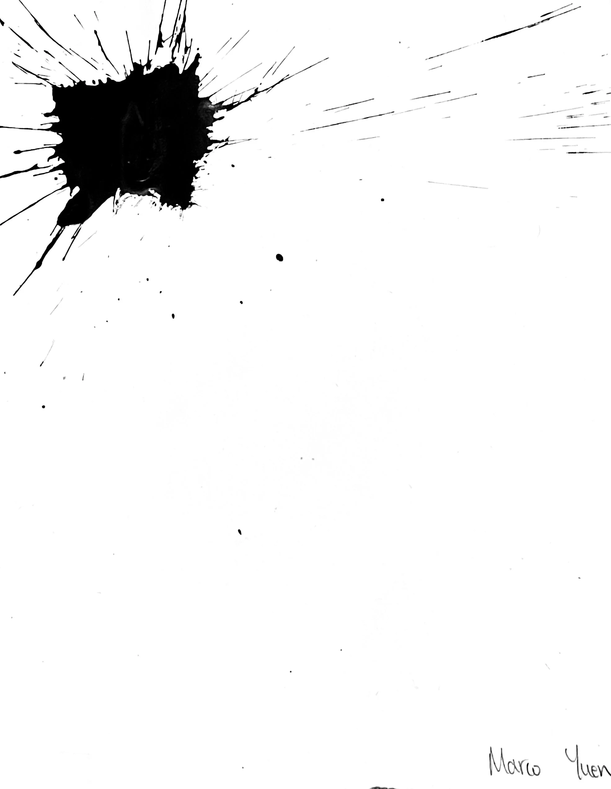 Compositional Balancing Experimentation QVI05M (2024) Ink on paper