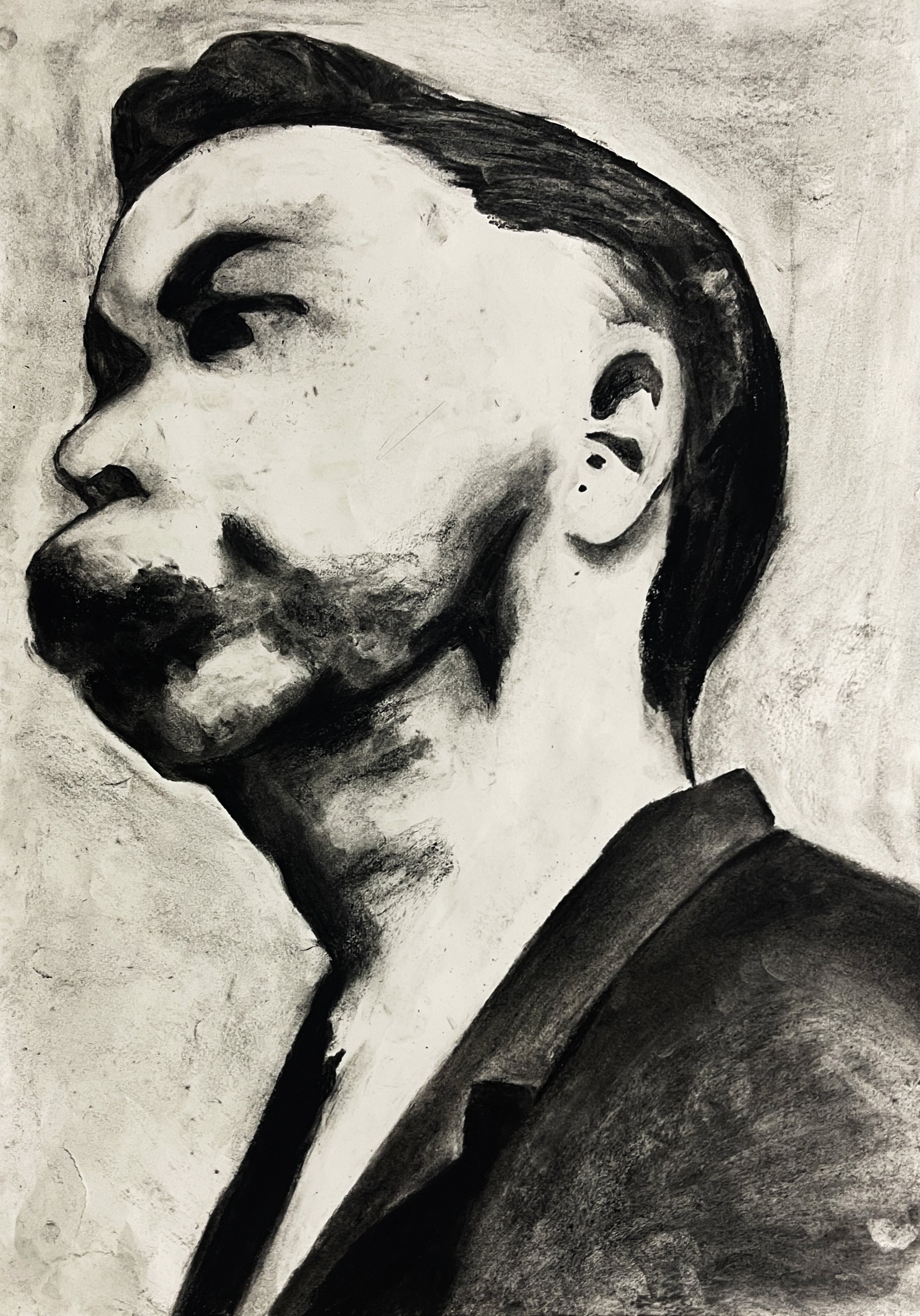 Radithor I (2023) Charcoal on paper