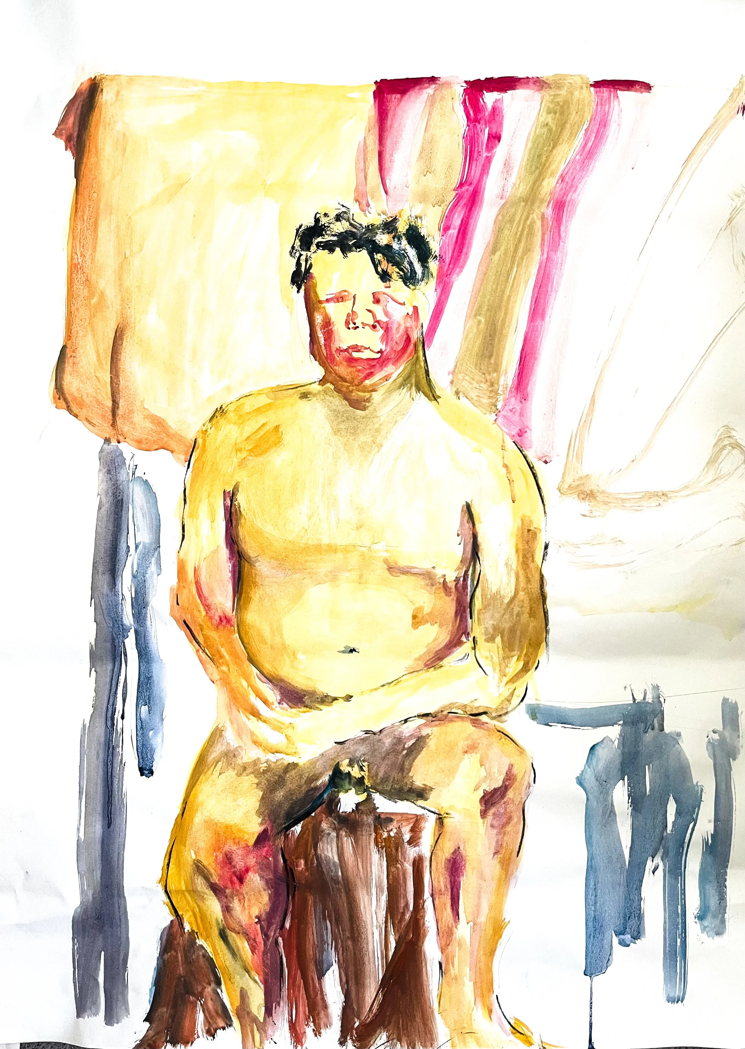 Seated Figure (2022) Watercolour on paper