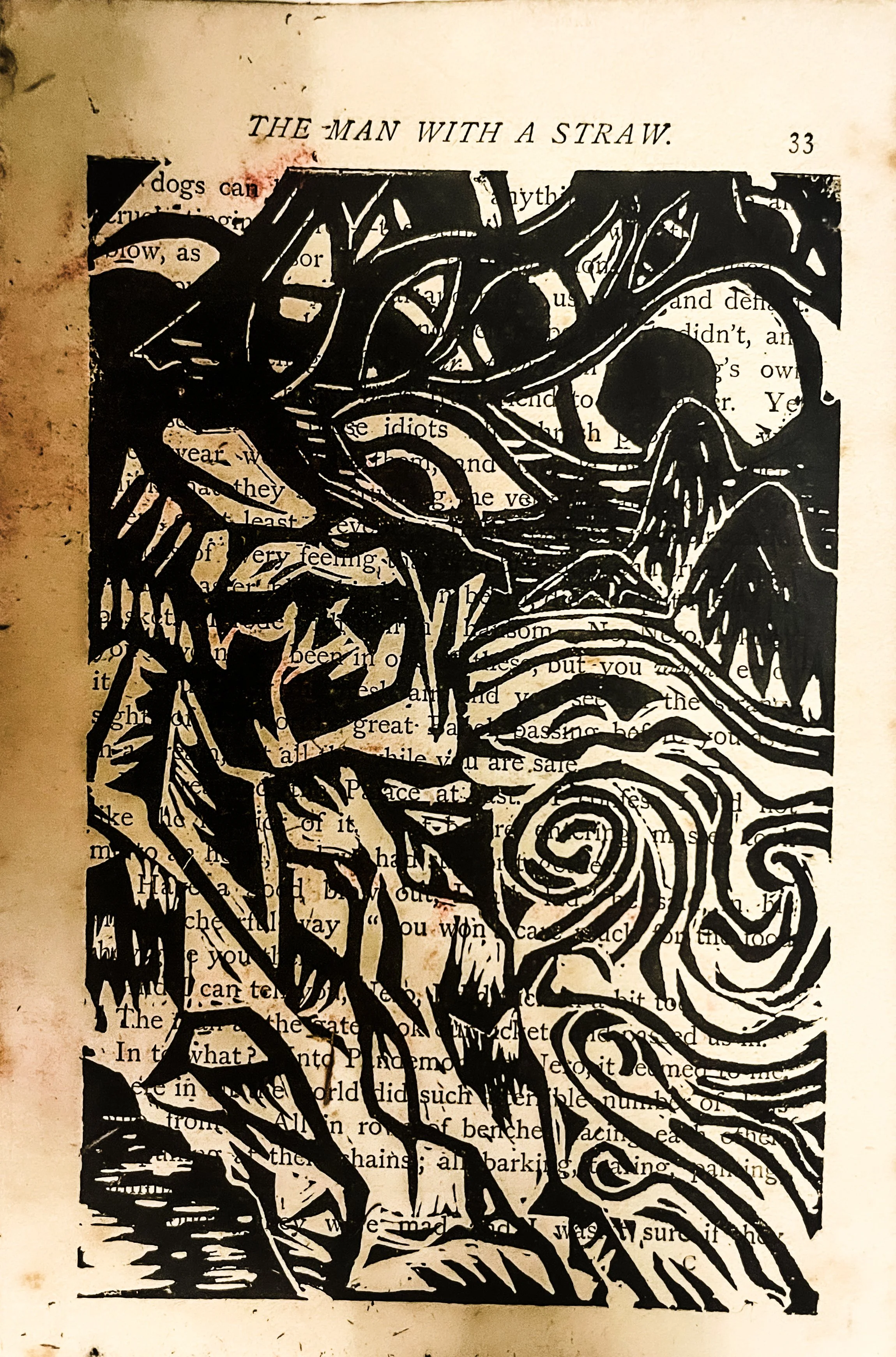 Force of Nature (2022) Lino print