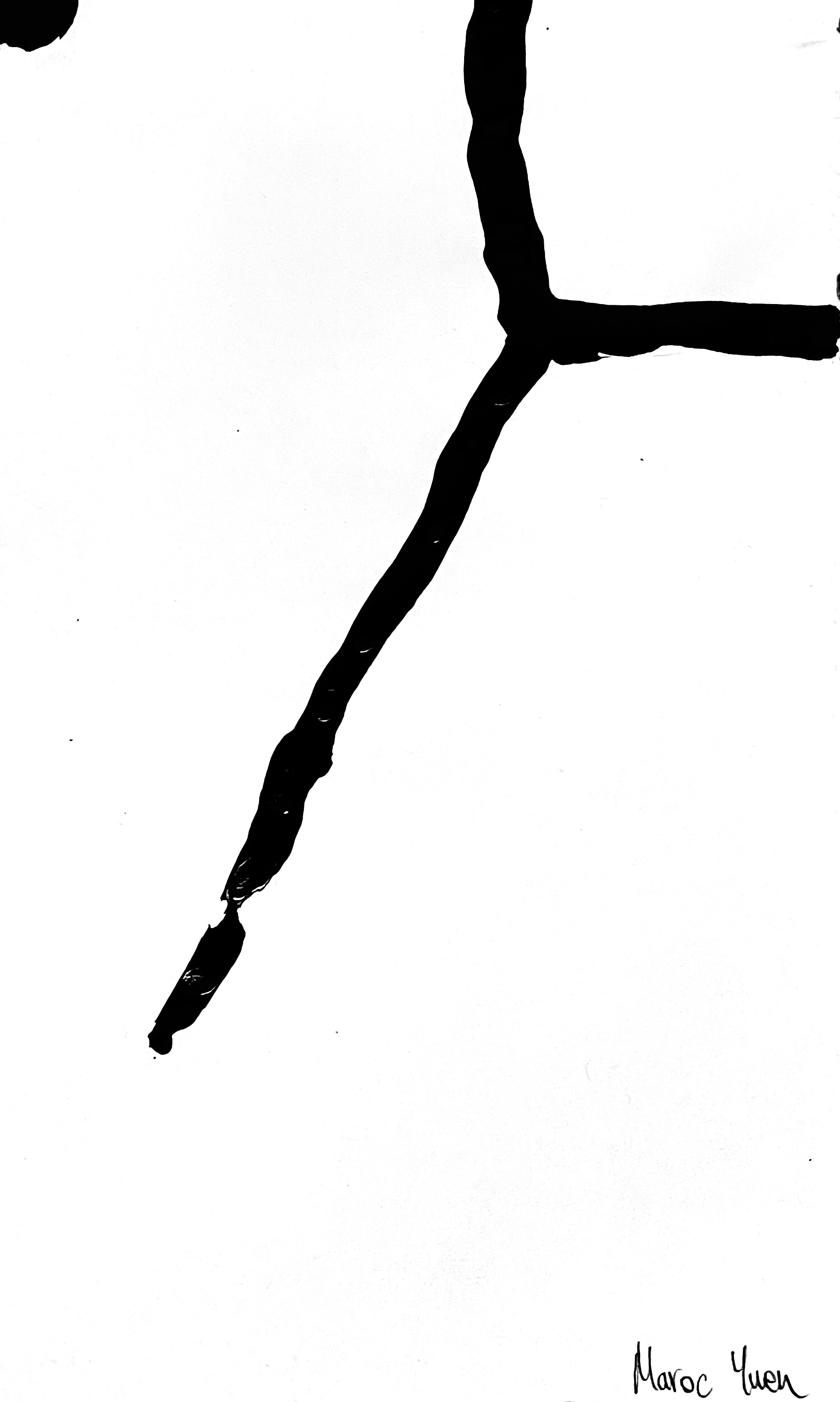 Compositional Balancing Experimentation LQX75E (2024) Ink on paper
