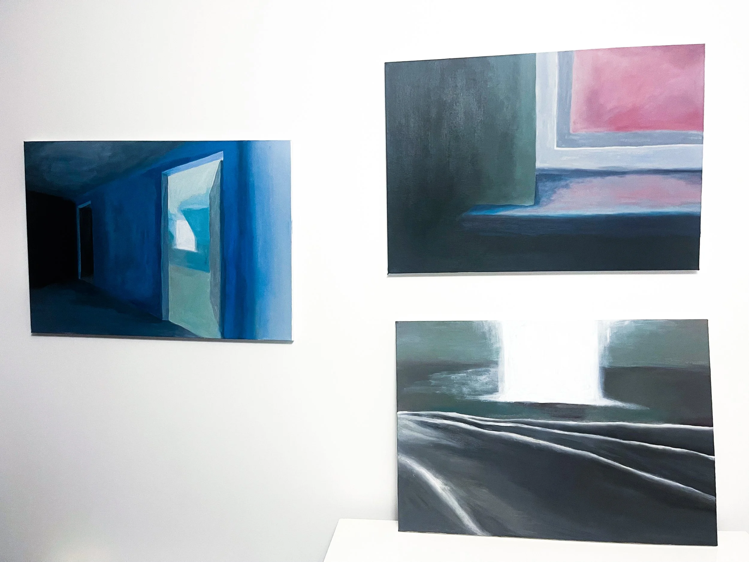 Memory of the Old Dwelling Place (2023) Triptych, Acrylic on canvas