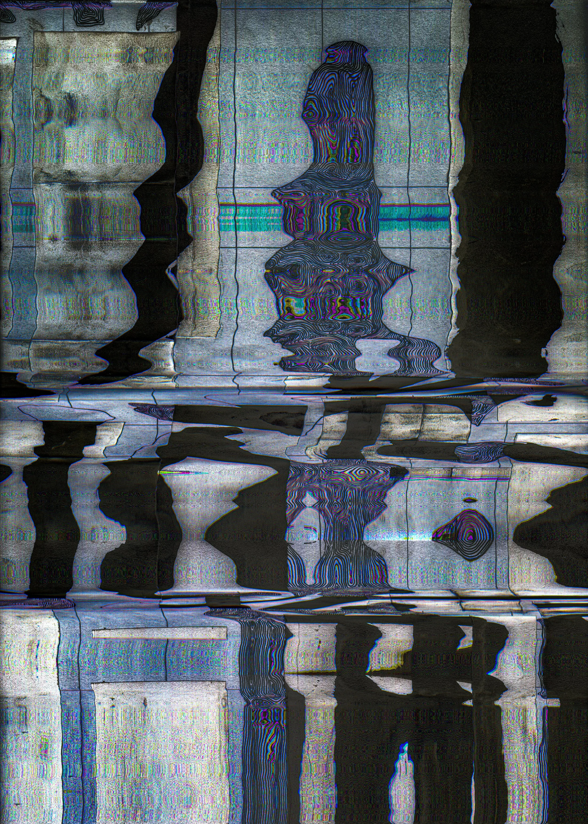 Buddha Sobs (2026) Digitally manipulated calligraphy