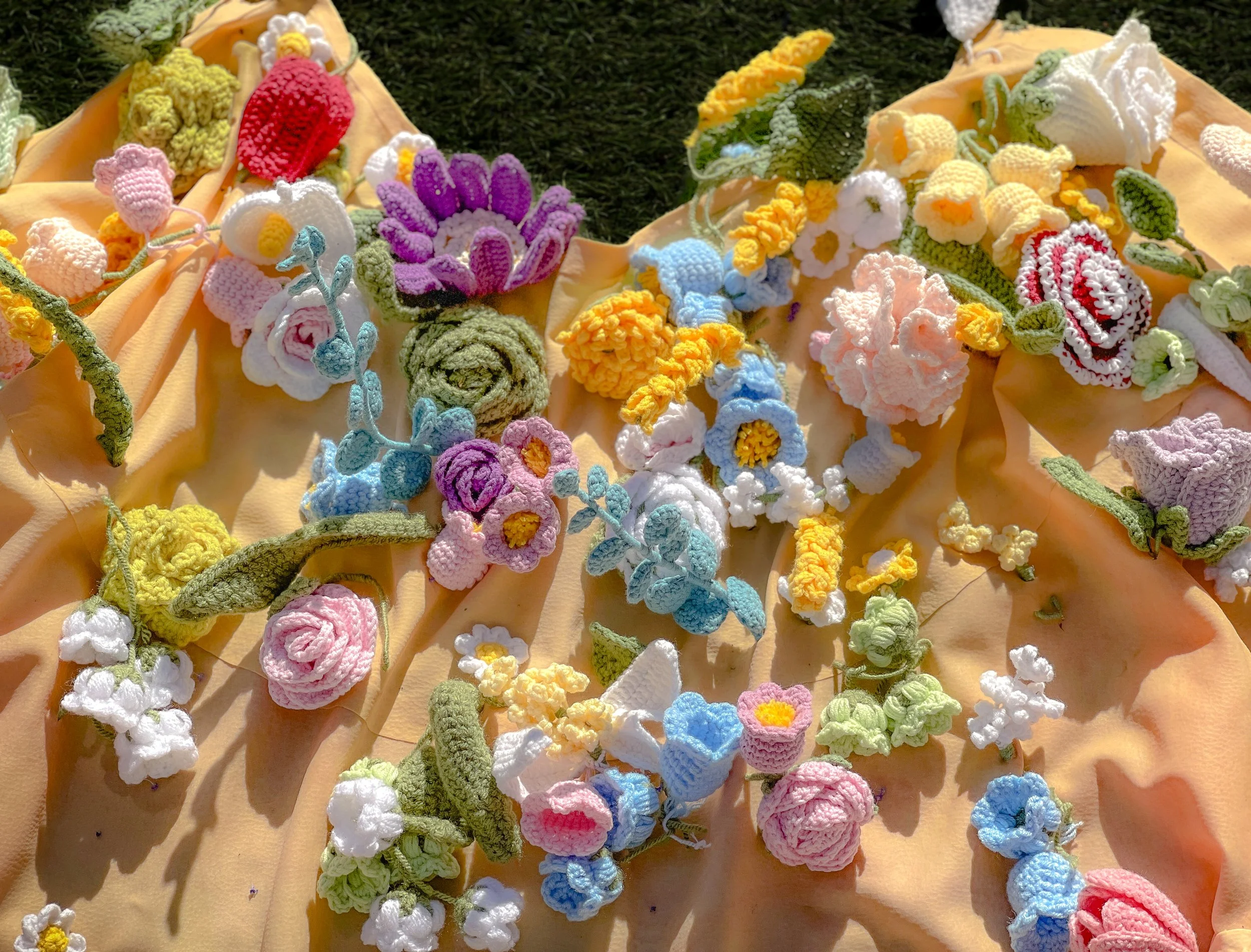 Piercing (2025) by Marco Yuen and Mei Leung, Crochet and latex cloak