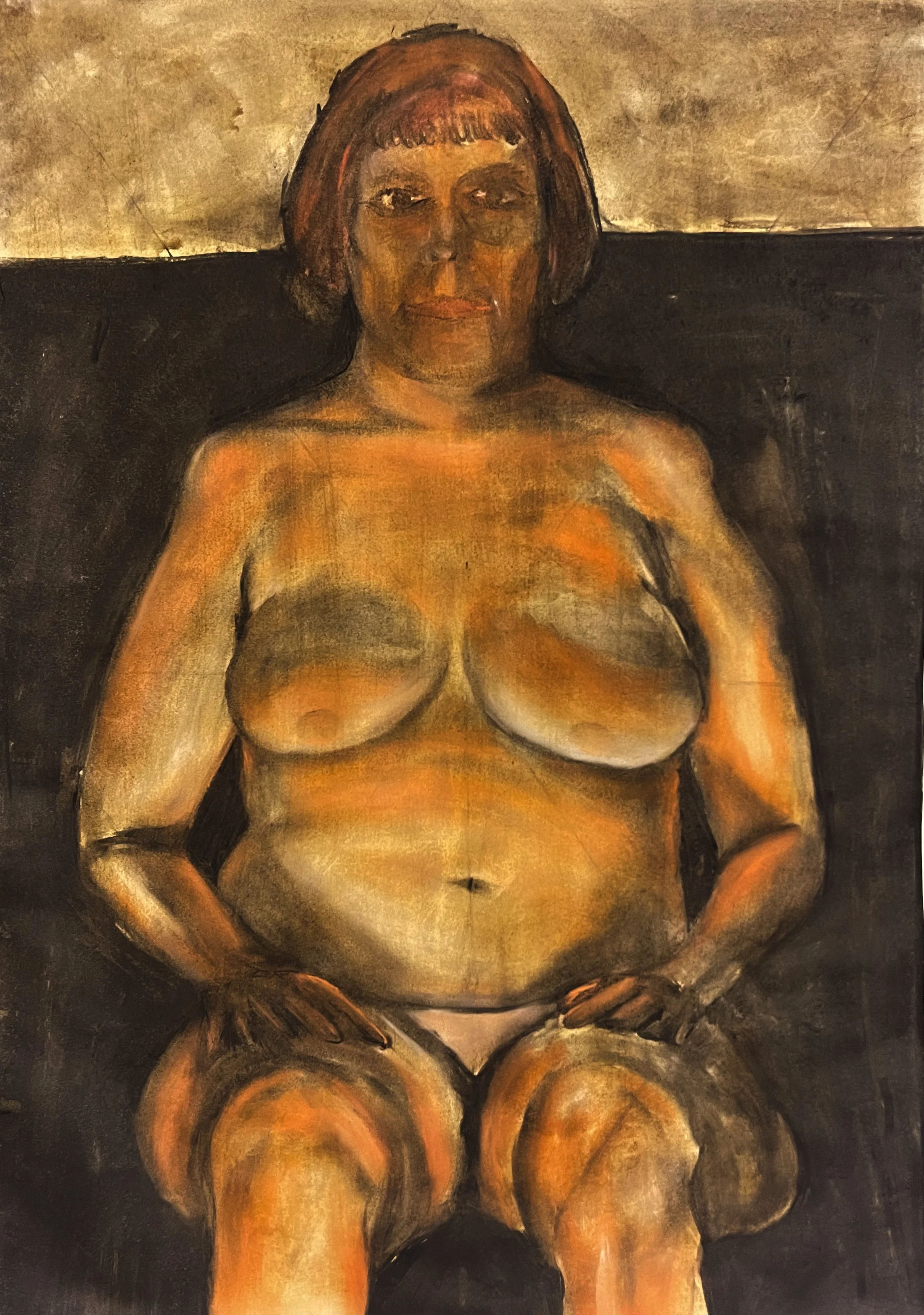 Seated Figure (2022) Chalk and charcoal on paper