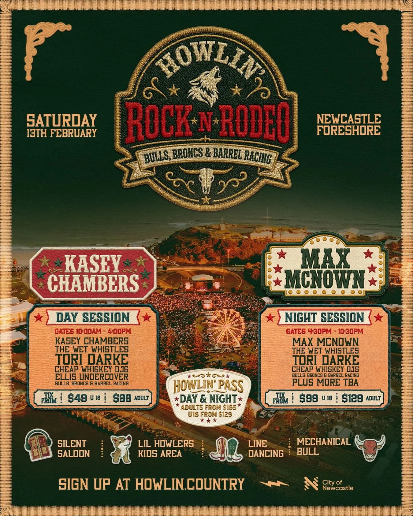 NEWCASTLE - Let&rsquo;s run it back! 🍻

Making its return in February 2027, HOWLIN&rsquo; COUNTRY&nbsp;will debut a brand new format: its first ever ROCK N RODEO. 

Two sessions &ndash; one in the day and one in the evening &ndash; bringing live mus