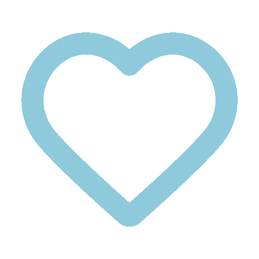 Light blue heart outline on a black background.