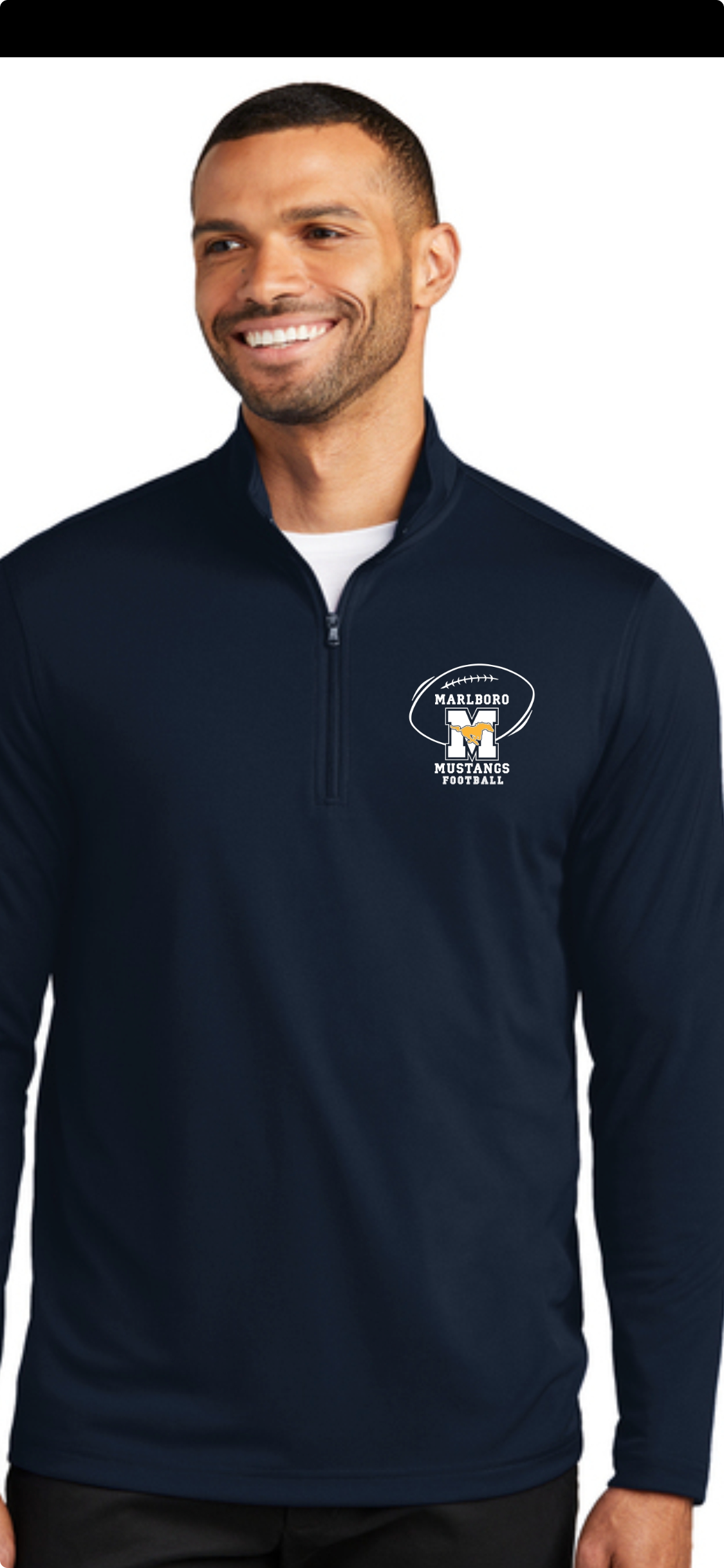 Navy 1/4 Zip Pull-Over