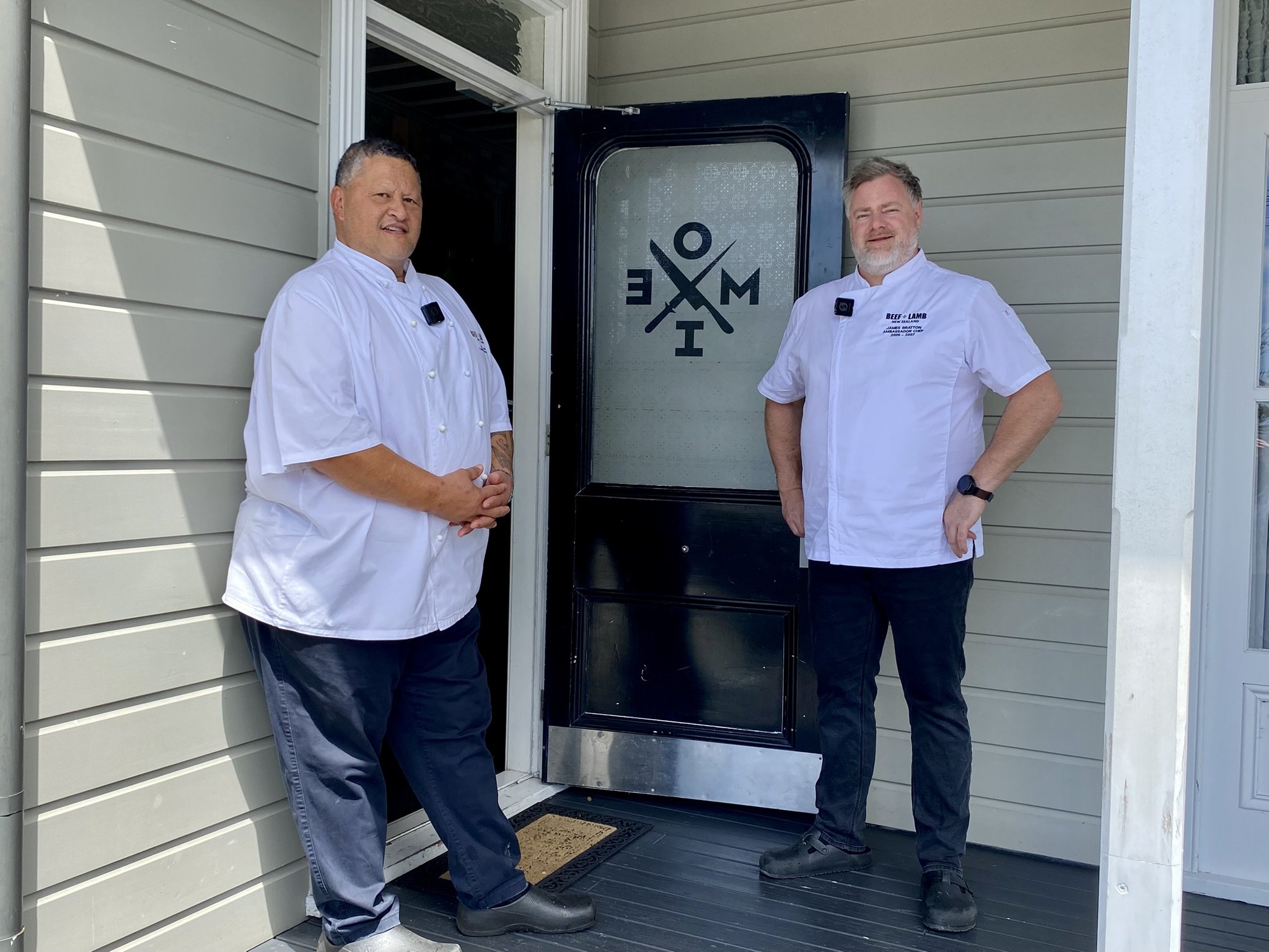 Two generations of Ambassador Chefs cooking at Moxie Restaurant