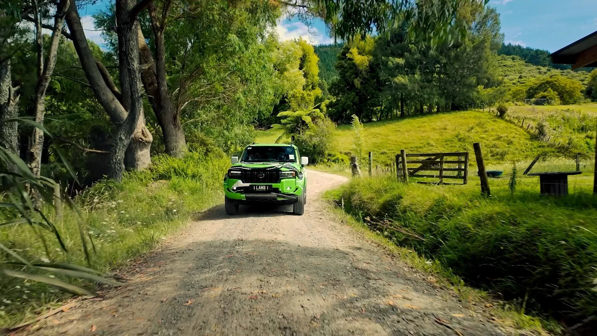 Driving the lamb cruiser through the rural North Island of New Zealand