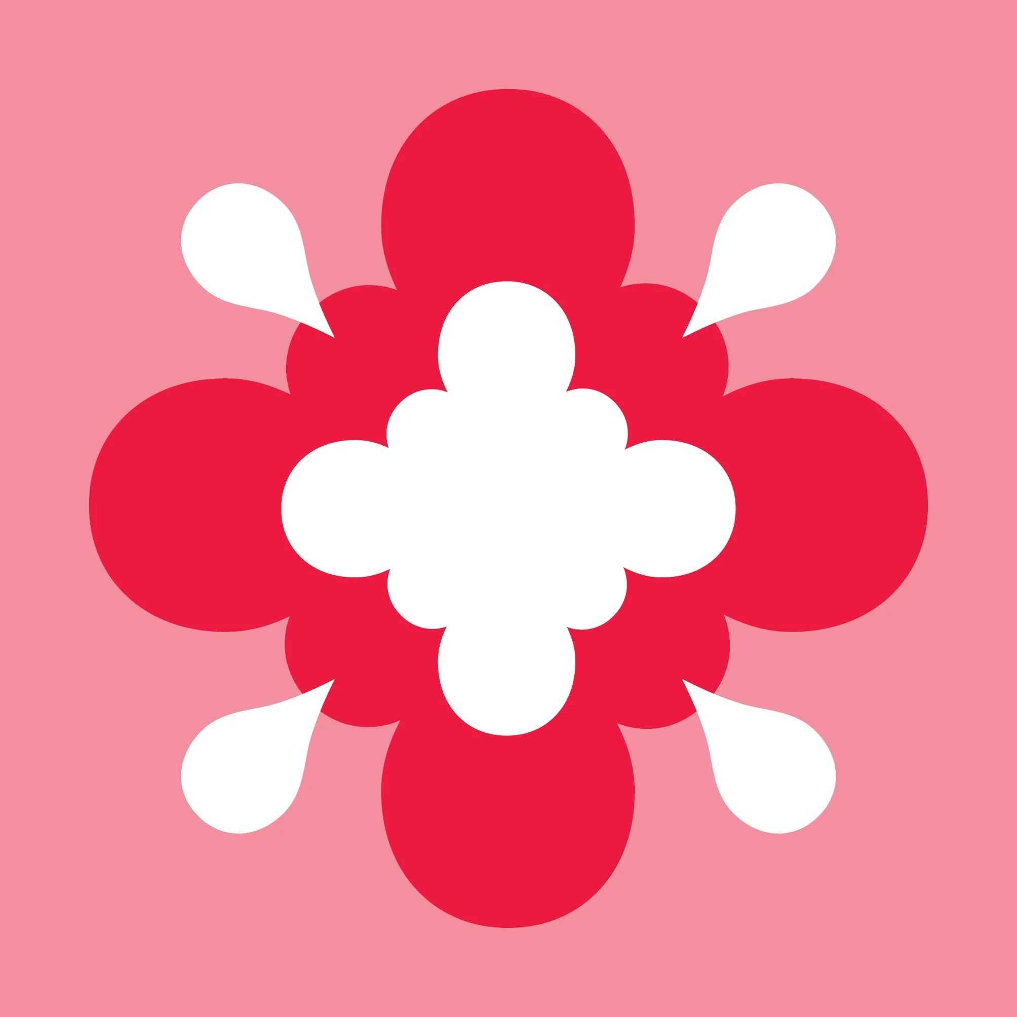 World Iron Awareness Week icon of a stylised blossom