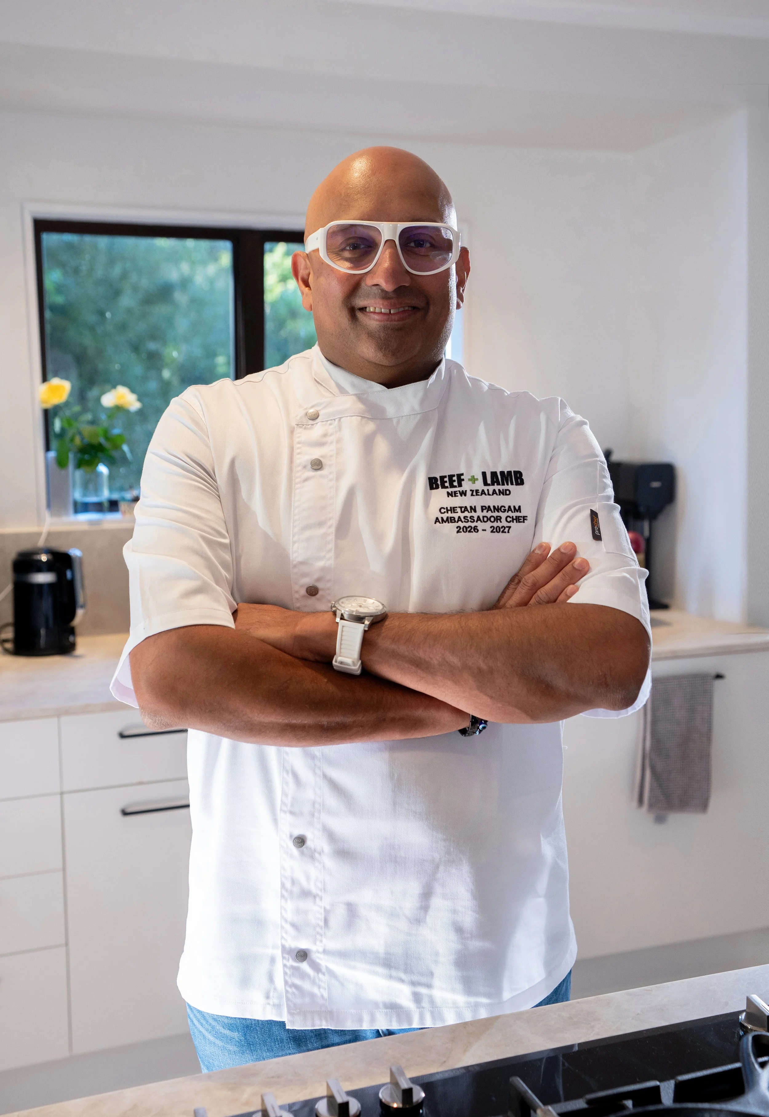 Portrait of Ambassador Chef Chetan Pangam, executive chef and owner of Bellbird Eatery, Wellington