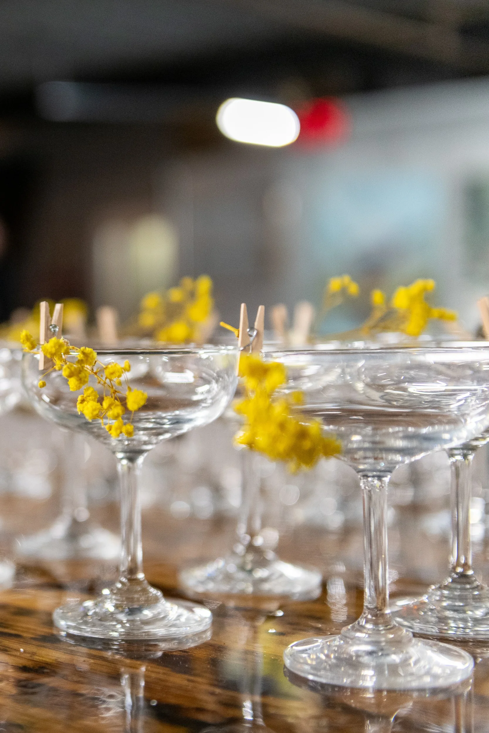 Cocktails prepared for guests at a KMRA Tasting Club event.