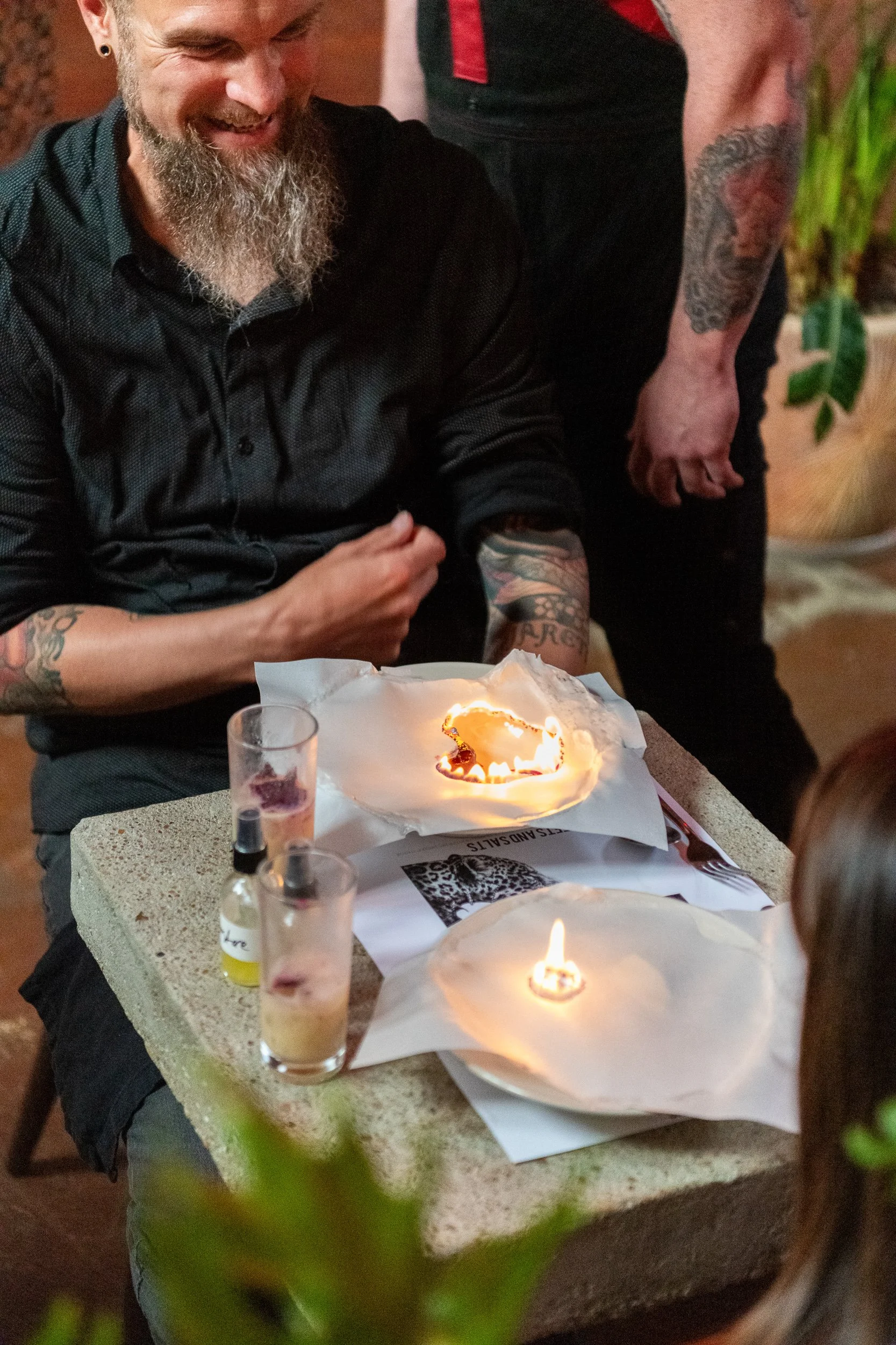 Guest enjoying a course during a KMRA Tasting Club dinner.
