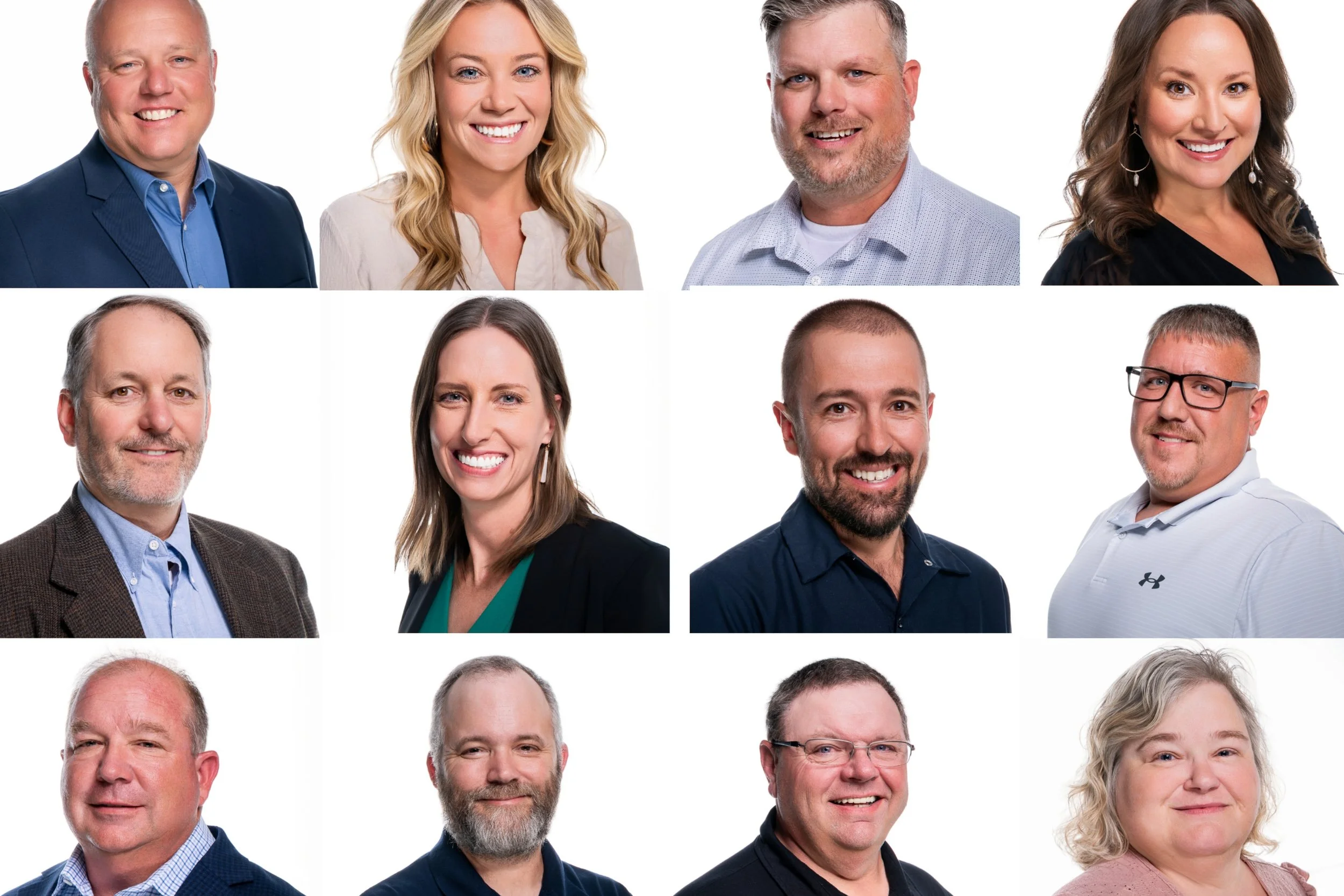 Professional corporate headshots for the KBS Constructors leadership team.