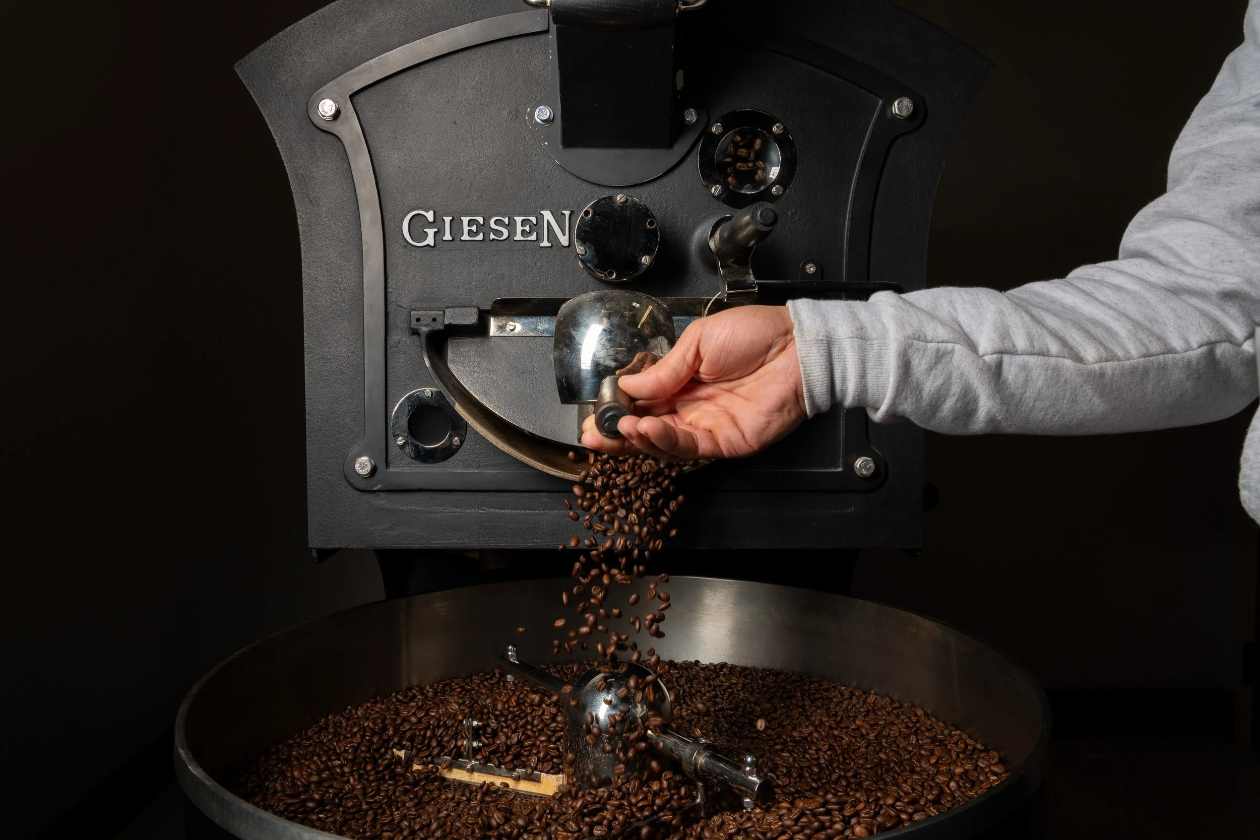 Kansas City commercial photographer Joe Zlatnik - coffee roaster Giesen drum Kansas City