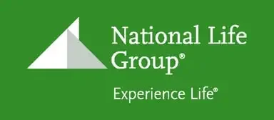 National Life Group logo on a green background with white text and a white triangular symbol.
