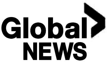 The logo of Global News, featuring stylized text in black.