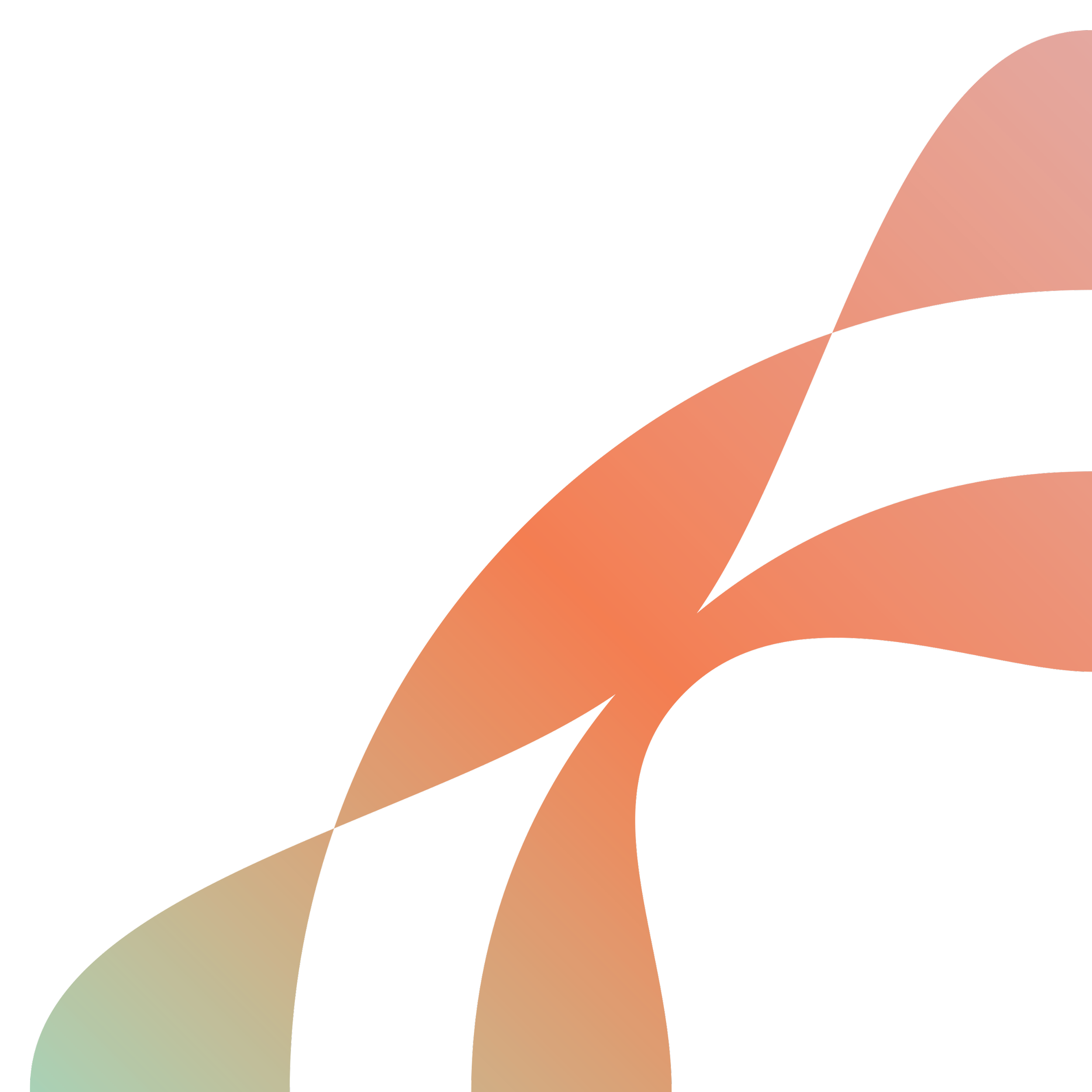 Abstract peach and coral geometric ribbons on a black background
