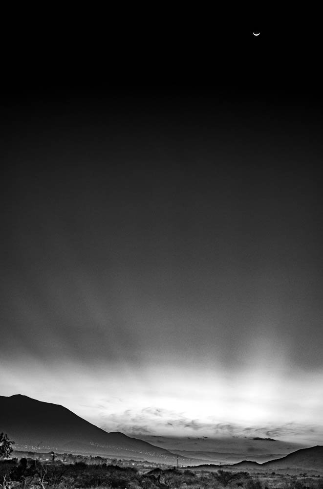 Moonrise over Tiacolula Oaxaca