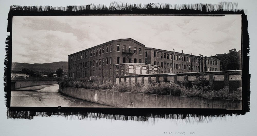 Mill on the Hoosic River, North Adams, MA,
7" x 17", pt/pd