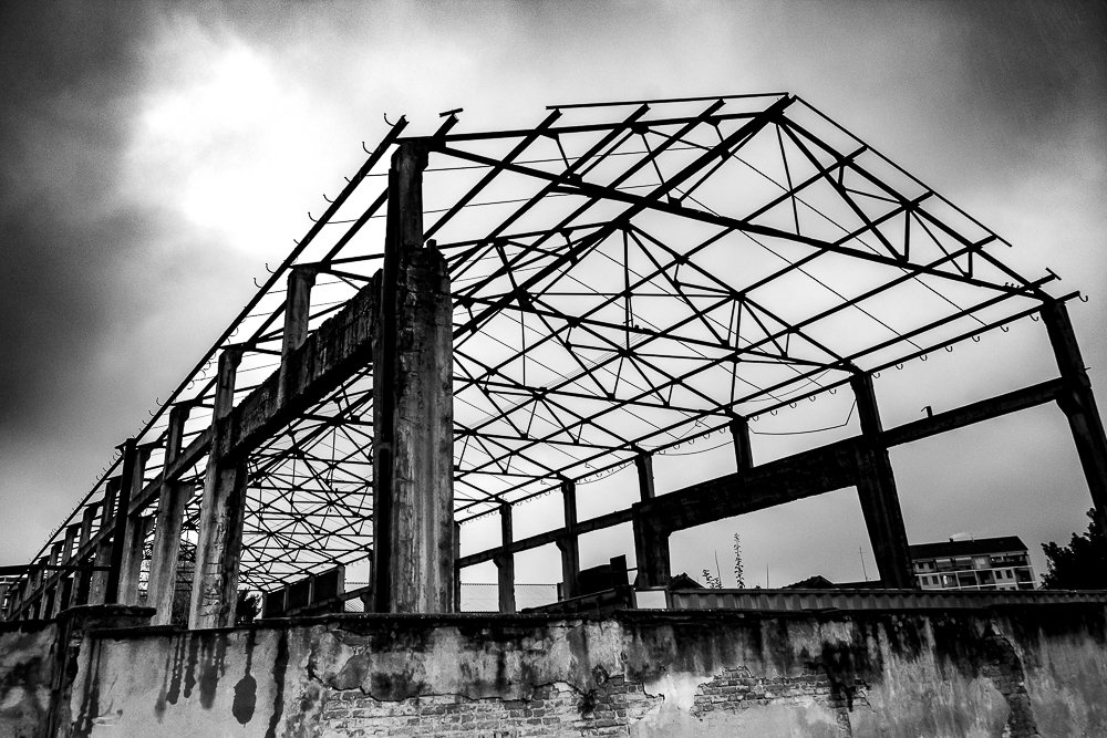 Deconstructed building, Torino, Italy